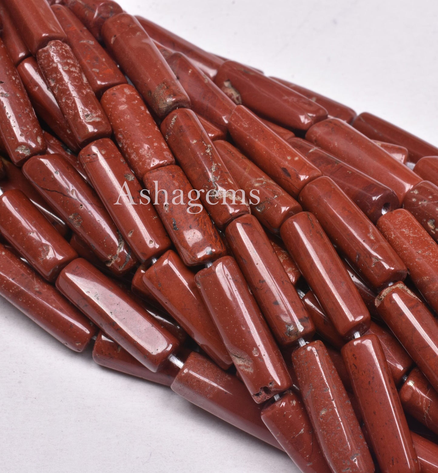 8" Beautiful Red Jasper Fancy Long pipe shape Beads,5-17mm Natural Jasper smooth Pipe gemstone beads, Jasper Tube Bead Jewelry making Craft