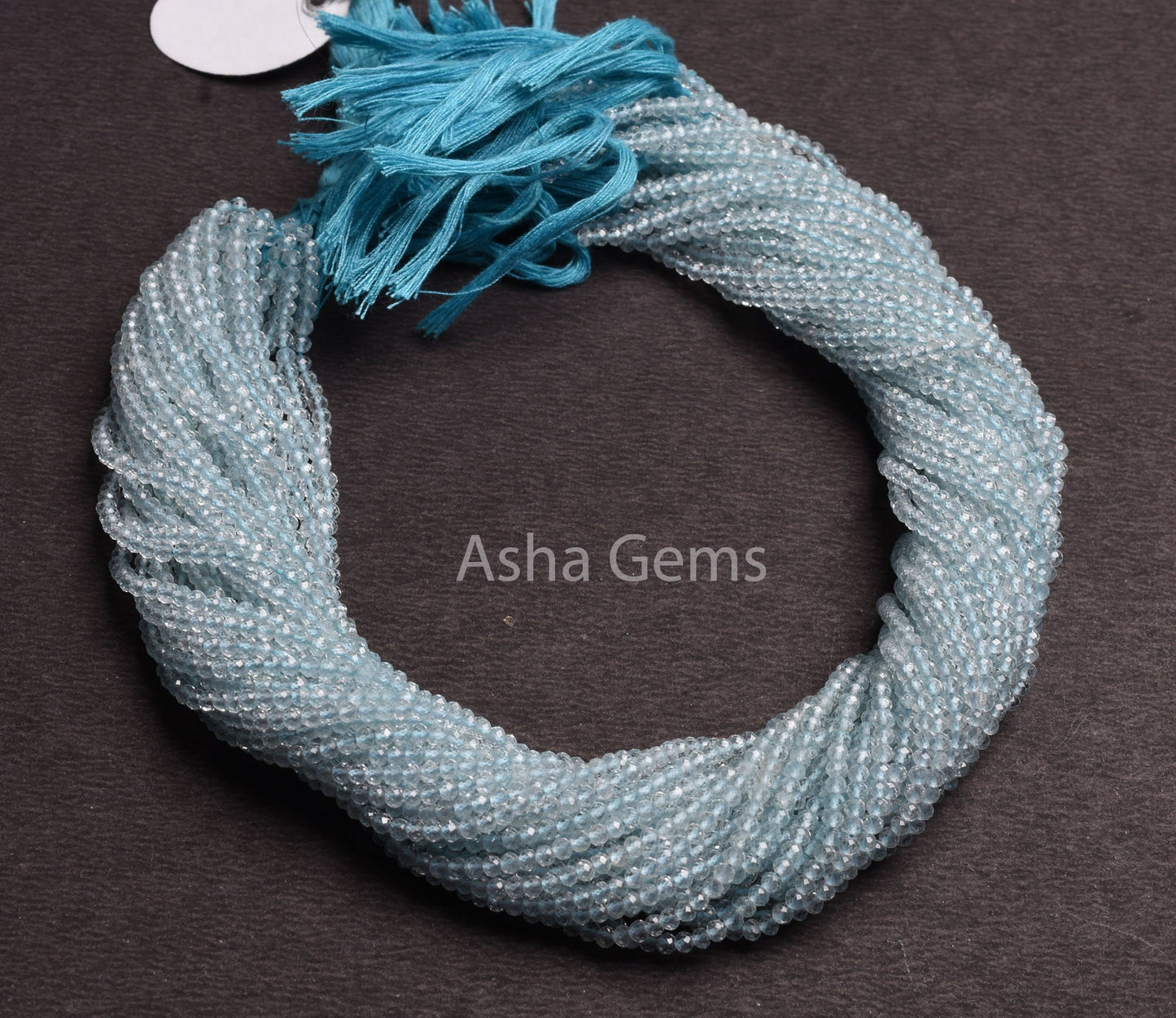 13" Strand AAA Sky Blue Topaz Machine Cut Faceted Beads,2.75 mm Natural Topaz Micro Cut Gemstone Beads, Real Sky Topaz Bead For Jewelry SALE