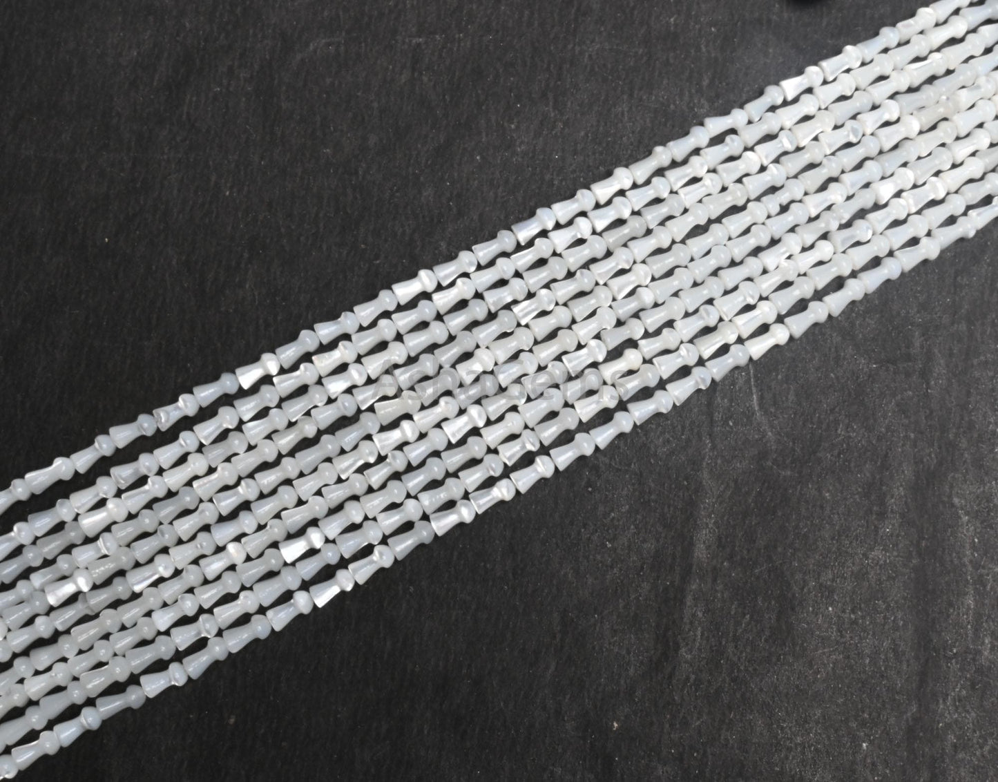 Beautiful Mother Of Pearl Fancy Mushroom Shape Gemstone Loose Beads,4-7.5 mm Natural Iridescent White MOP Shell Smooth Beads Jewelry makings