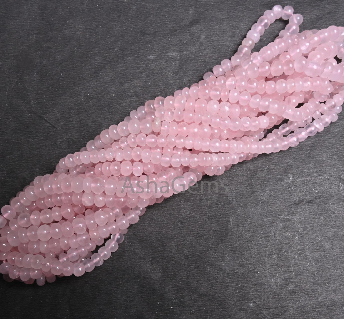 Natural Pink Rose Quartz Smooth Rondelle Shape Gemstone Beads,8/16" Rose Quartz Plain handmade Pink Quartz Beads Necklace Jewelry Craft SALE