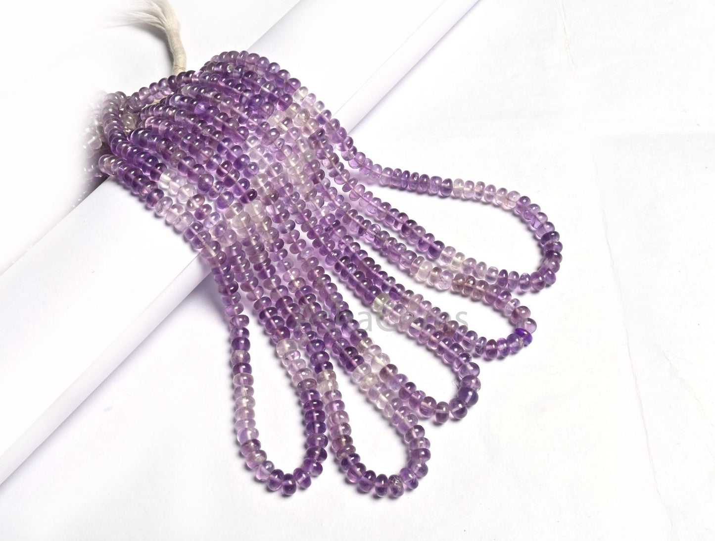 Beautiful Amethyst Smooth Gemstone Loose Beads, Fine Shaded Purple Amethyst Plain Handmade Rondelle African Amethyst Bead Jewelry Craft SALE