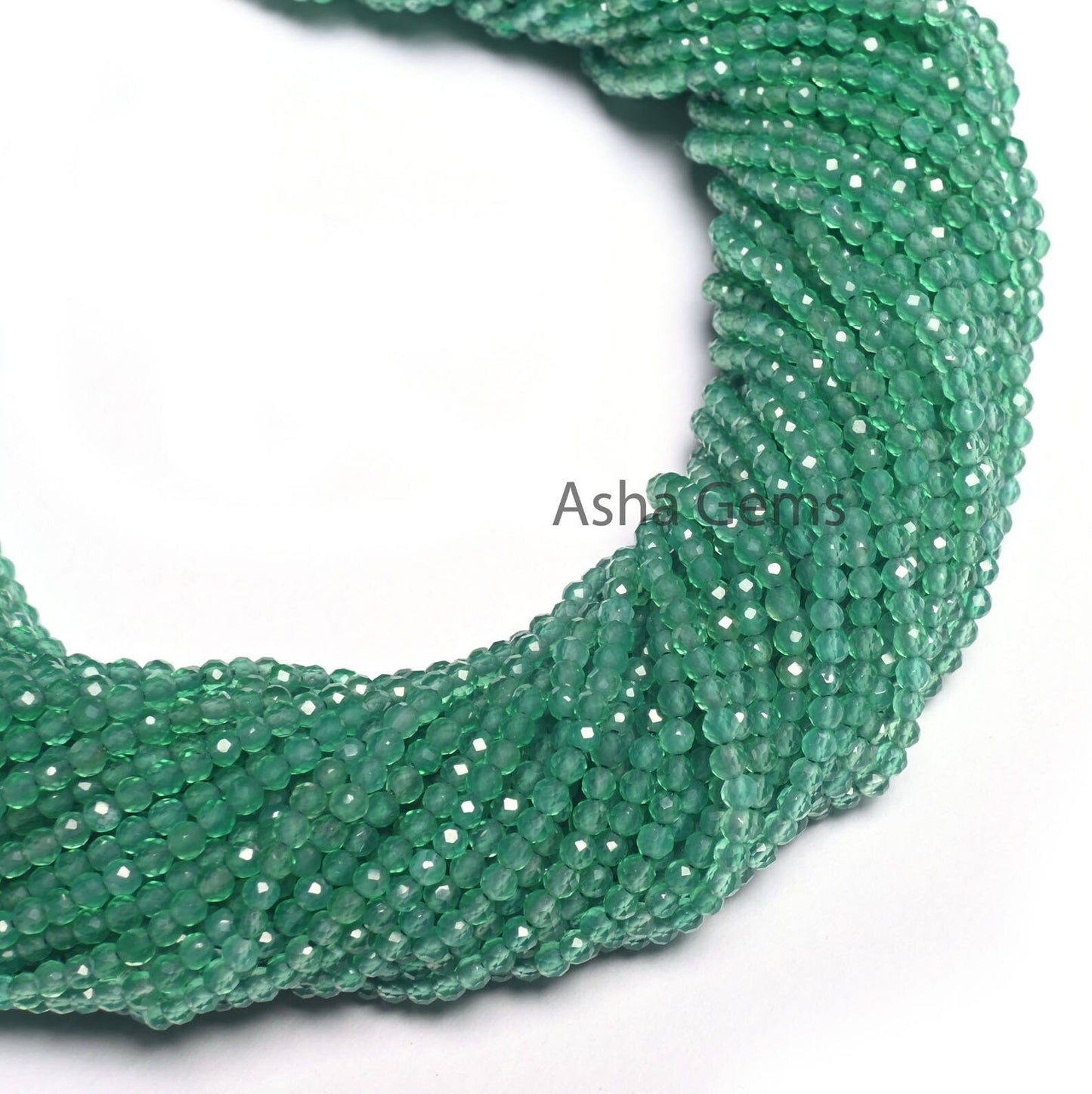 Beautiful Natural Green Onyx Micro Cut Rondelle Faceted Gemstone Beads 2.5 mm,AAA Quality Onyx Faceted Roundelle Bead Jewelry Making Crafts