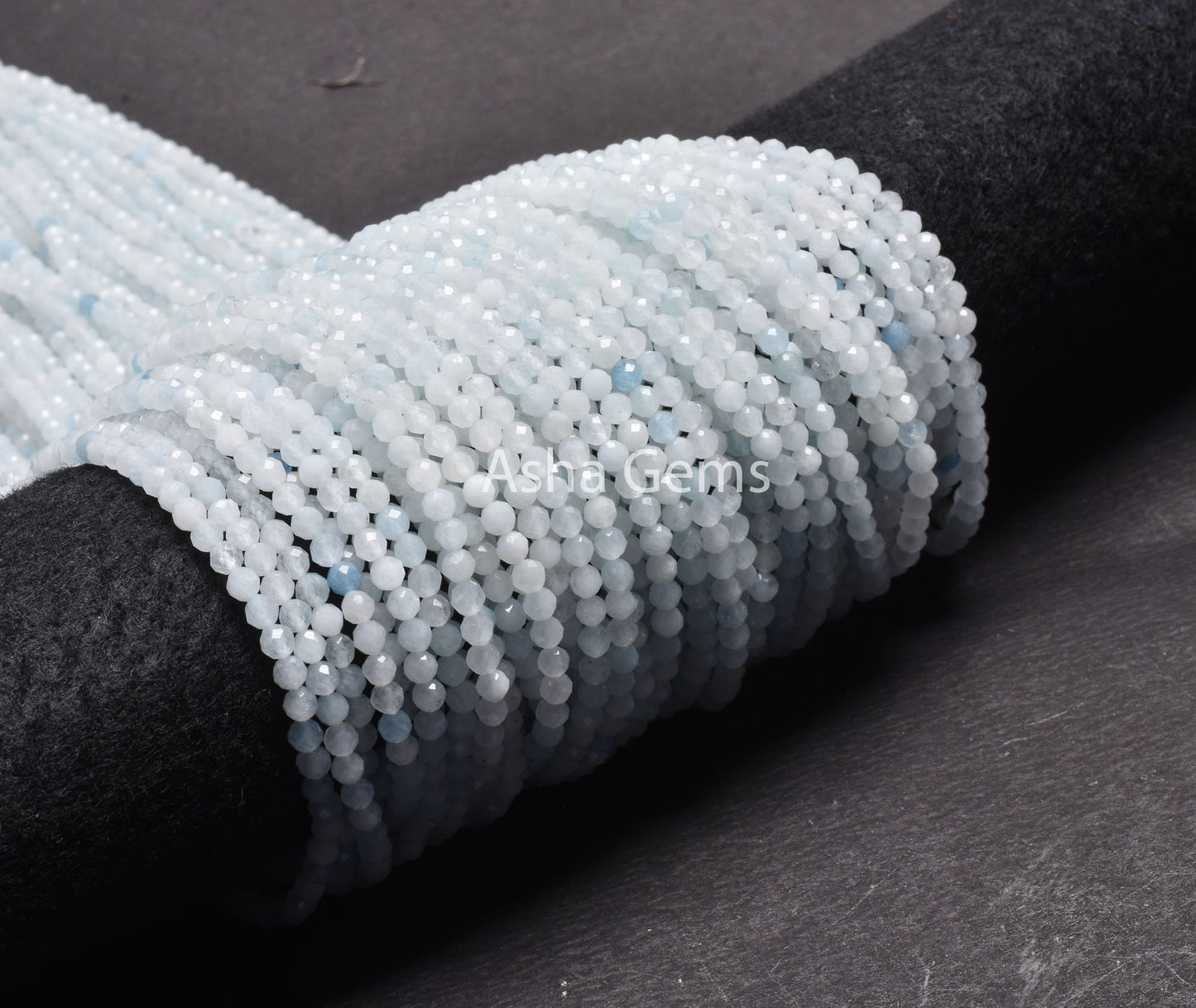 4mm Aquamarine Faceted Round Shape Beads, Natural Light Aqua Blue Aquamarin Micro Cut Round Ball Gemstone Beads Aquamarine Bead Jewelry SALE