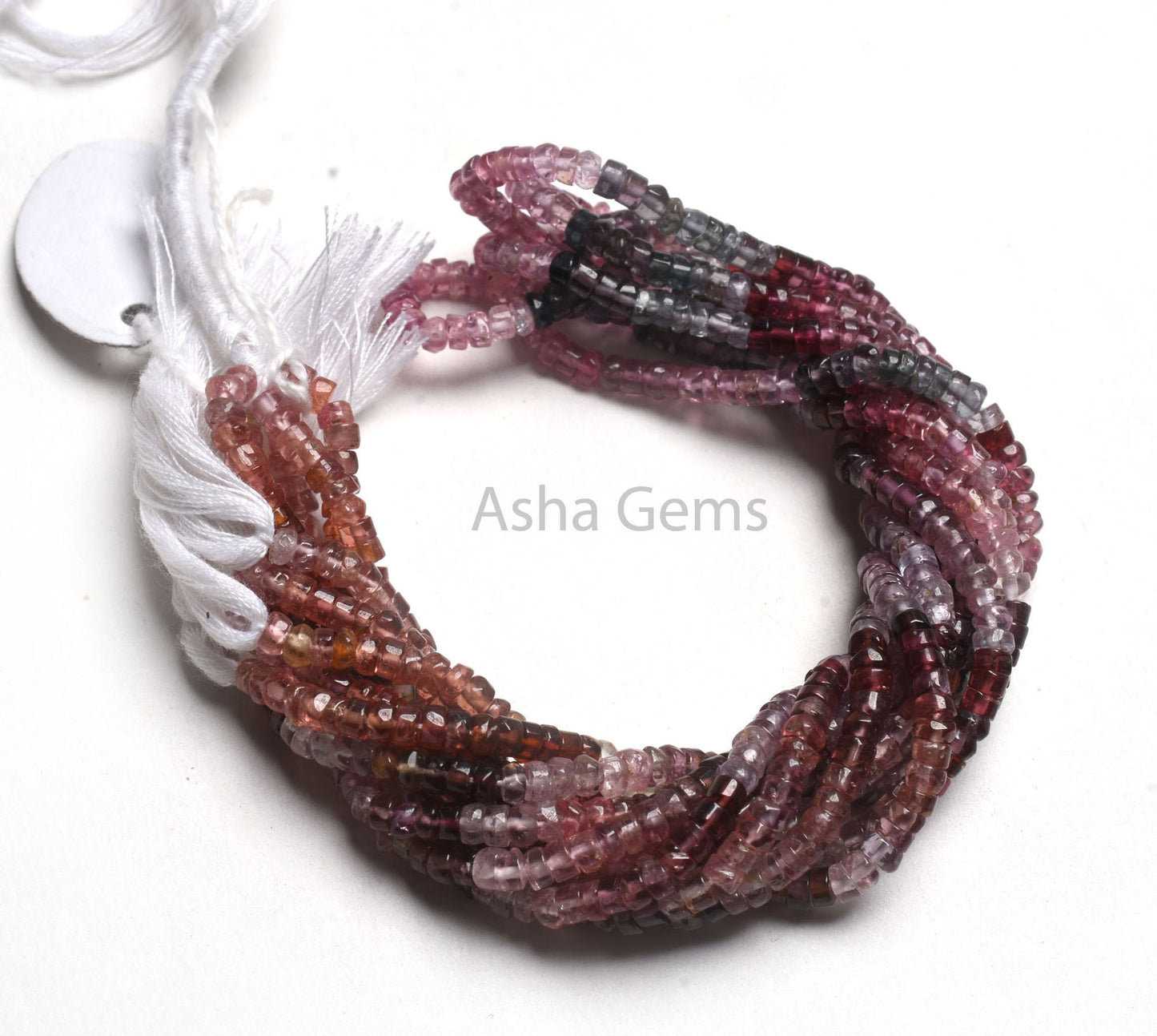 Natural Multi Spinel Smooth Tyre Shape Gemstone Beads,14" Strand Real Spinel Beads, Multi Color Spinel Handmade Tyre Bead Jewelry Craft SALE