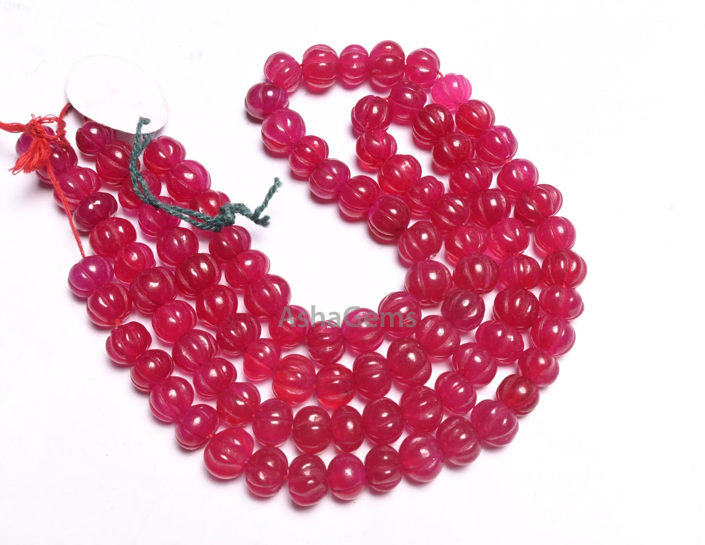 Beautiful Red Quartz carving Pumpkin Gemstone Melon Beads, Fine Red Ruby Color Quartz Carved Rondelle Handmade watermelon Beads Jewelry SALE