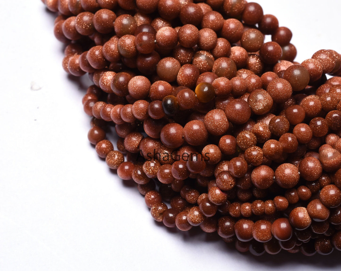 13" Strand Brown Sunstone Smooth Round Shape gemstone Beads, Sunstone Beads, Brown Red Sunstone Plain Round Ball Bead For Jewelry Craft SALE