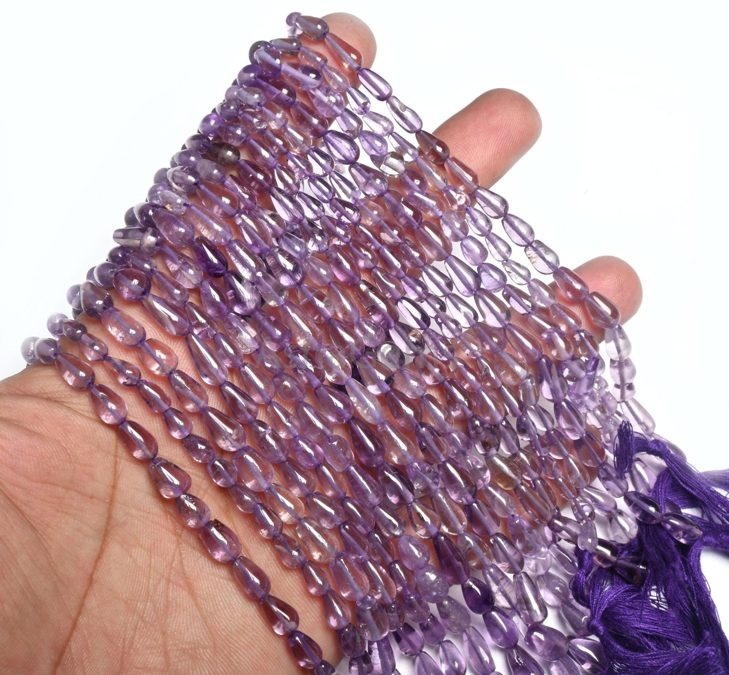 Beautiful Brazil Amethyst Smooth Uneven Drop Straight Drill Beads,12.5" Natural Amethyst handmade Teardrop Gemstone Beads Jewelry Craft SALE