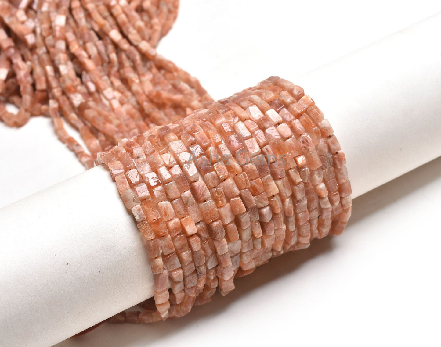 Natural Sunstone Smooth Rectangle Shape Gemstone Beads,14" Red Sunstone Plain Handmade Fancy Chicklet Straight Drill Bead Jewelry Craft SALE