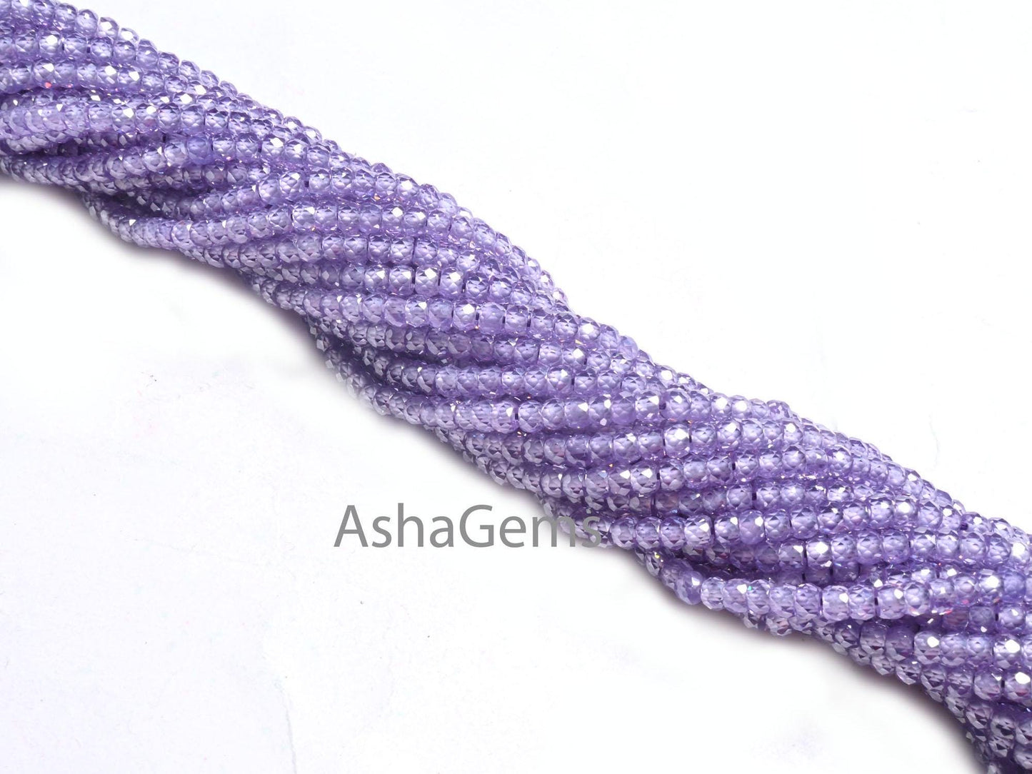 AAA Quality Purple Blue Zircon Micro Cut Roundelle Shape Beads,3.2 mm Light Purple Cubic Zircon faceted Machine Cut Beads Jewelry Craft SALE