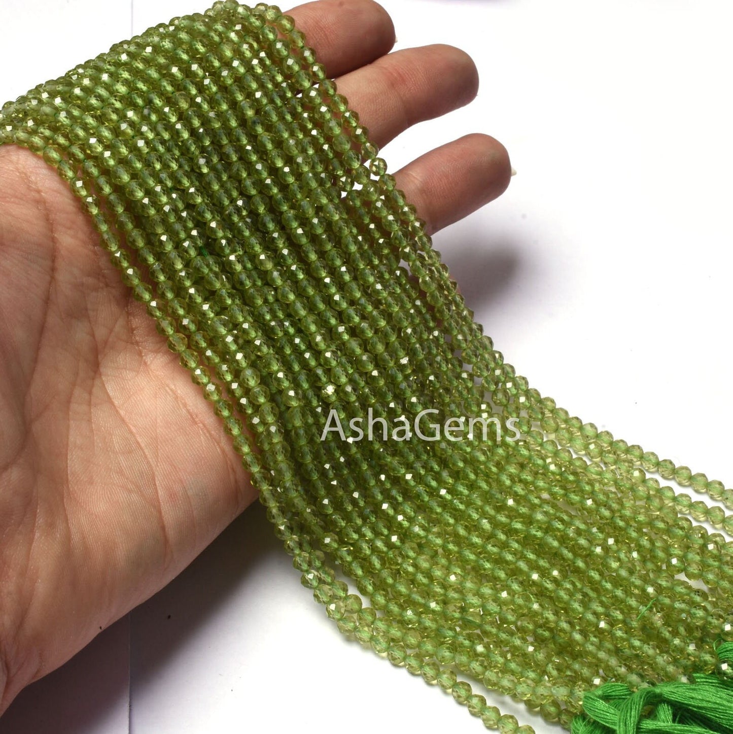 Beautiful Green Peridot Faceted Round Beads,3.5 mm Natural Peridot Round Ball Gemstone Beads, Peridot beads Micro Faceted machine Cut Beads