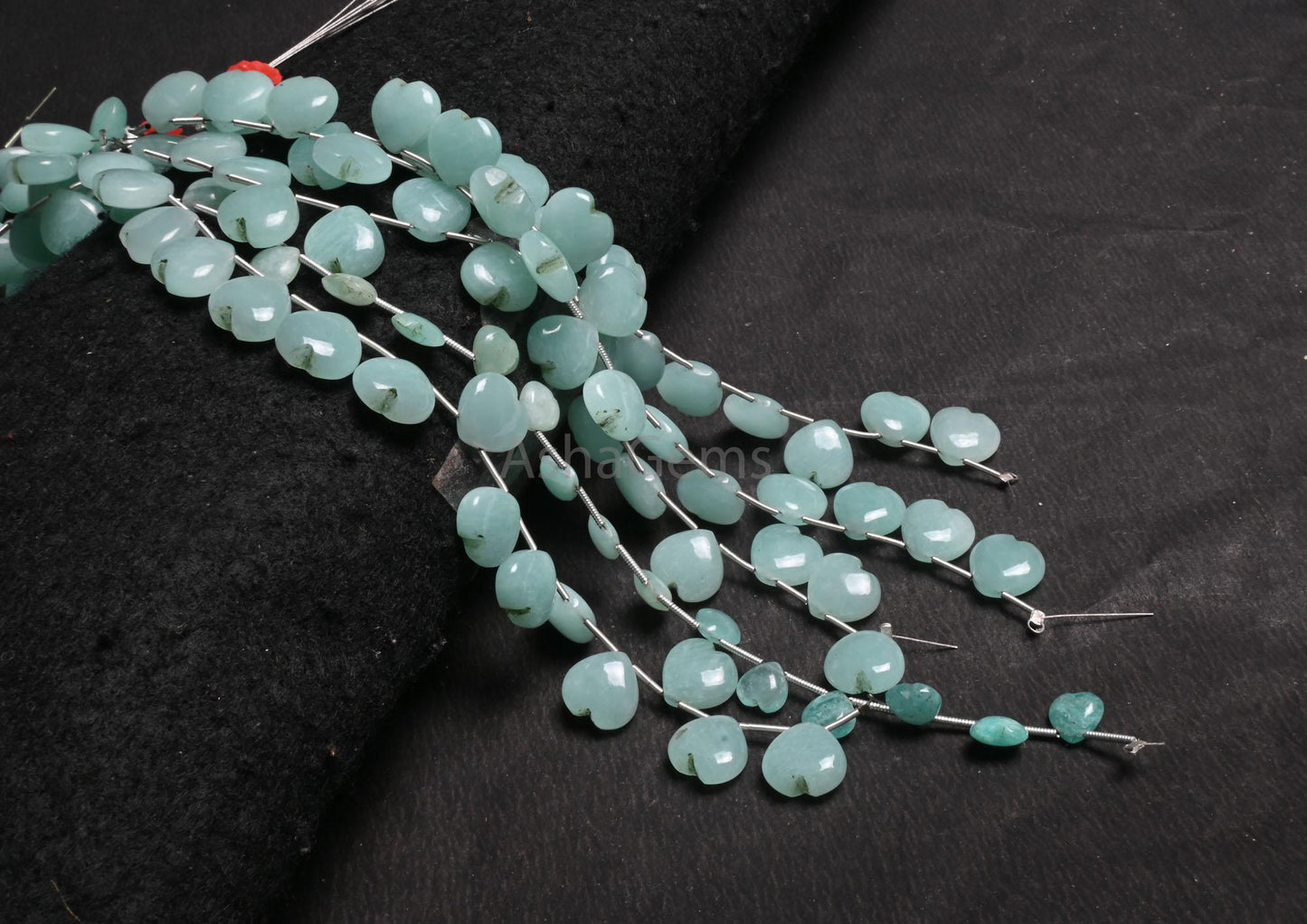 Beautiful Peru Amazonite Fancy Carved Heart Gemstone Loose Beads, AAA Natural Blue Amazonite Carving handmade Amazonite Beads Jewelry Crafts