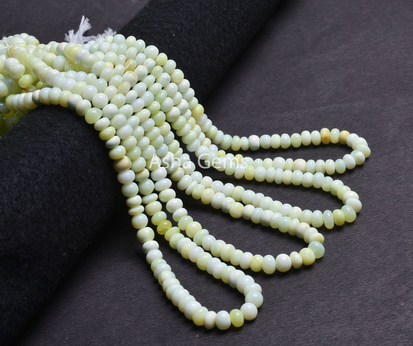Beautiful Light Lime Opal Smooth Rondelle Shape Beads,7-8 mm Shaded Lemon Green Yellow Opal Plain Gemstone Bead For Jewelry Craft Opal SALE