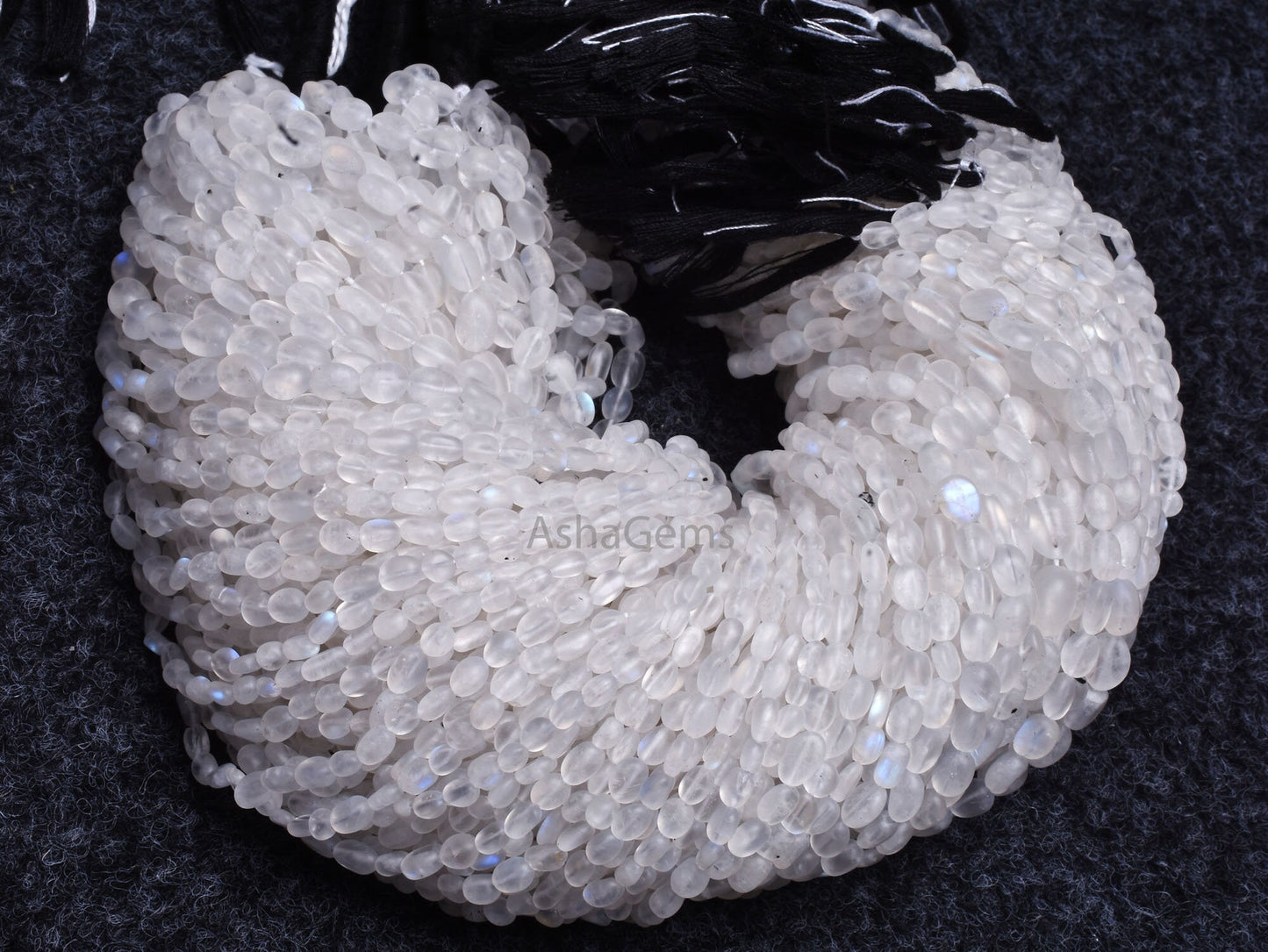Blue Fire Rainbow Moonstone Smooth Mat Finish Oval Beads,13"Strand Natural White rainbow Moonstone handmade Uneven Oval Beads Jewelry Making (AG 6568 )