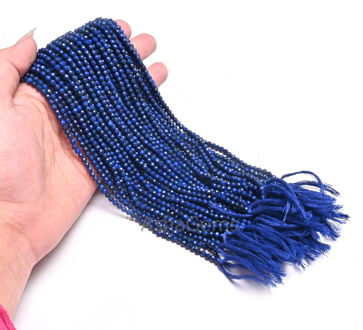 13" Beautiful Natural Blue Lapis Micro Cut Roundelle Gemstone Beads,3.5 mm AAA Quality Lapis Lazuli Faceted Beads Jewelry Making Lapis beads