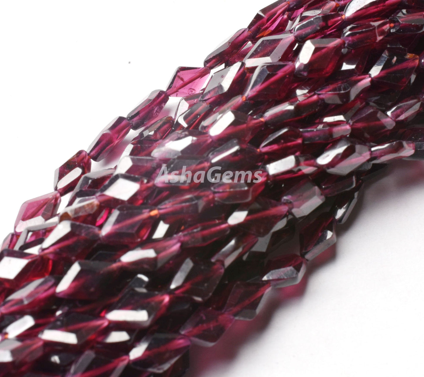 Garnet Rhombus Shape Faceted Gemstone Beads,12" Strand natural garnet Fancy Shape Beads,5x8mm Red Garnet Flat Faceted Fancy Beads Jewelry