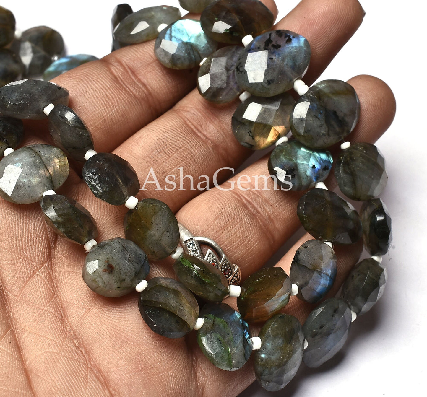Natural Multi Fire Labradorite Faceted Oval Shape Beads, Labradorite Oval Gemstone Beads Oval Shape Briolette Labradorite Wholesale Jewelry