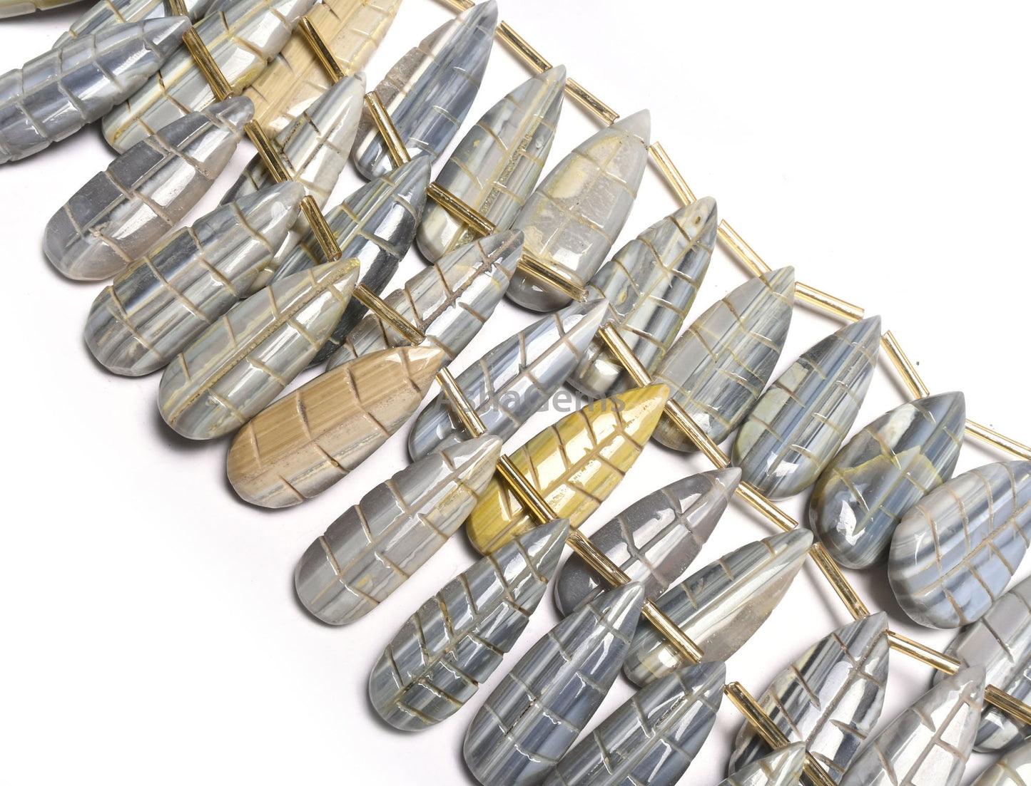 Beautiful Shaded Grey Green Opal Carved Pears Shape Gemstone Beads, Opal Carving Fancy Shape Handmade Carved Teardrop Beads Jewelry Makings
