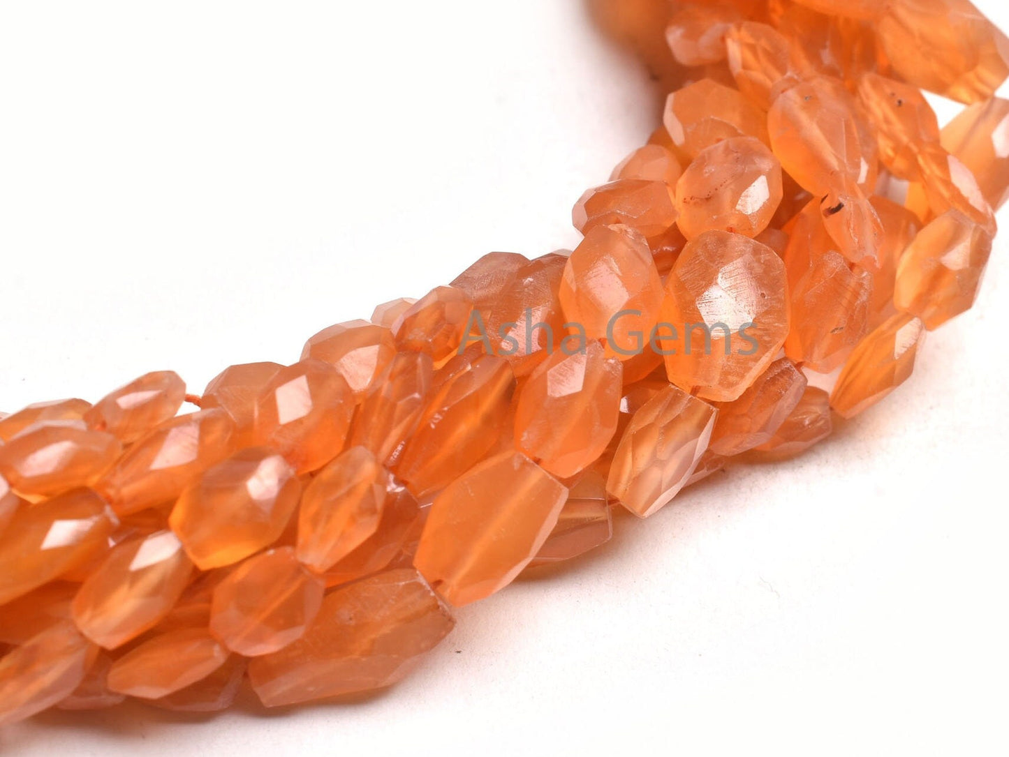 Orange Carnelian Faceted Oval handmade Gemstone beads,14" Natural carnelian Indian Handcut Oval Briolette Straight Drill bead Jewelry Crafts