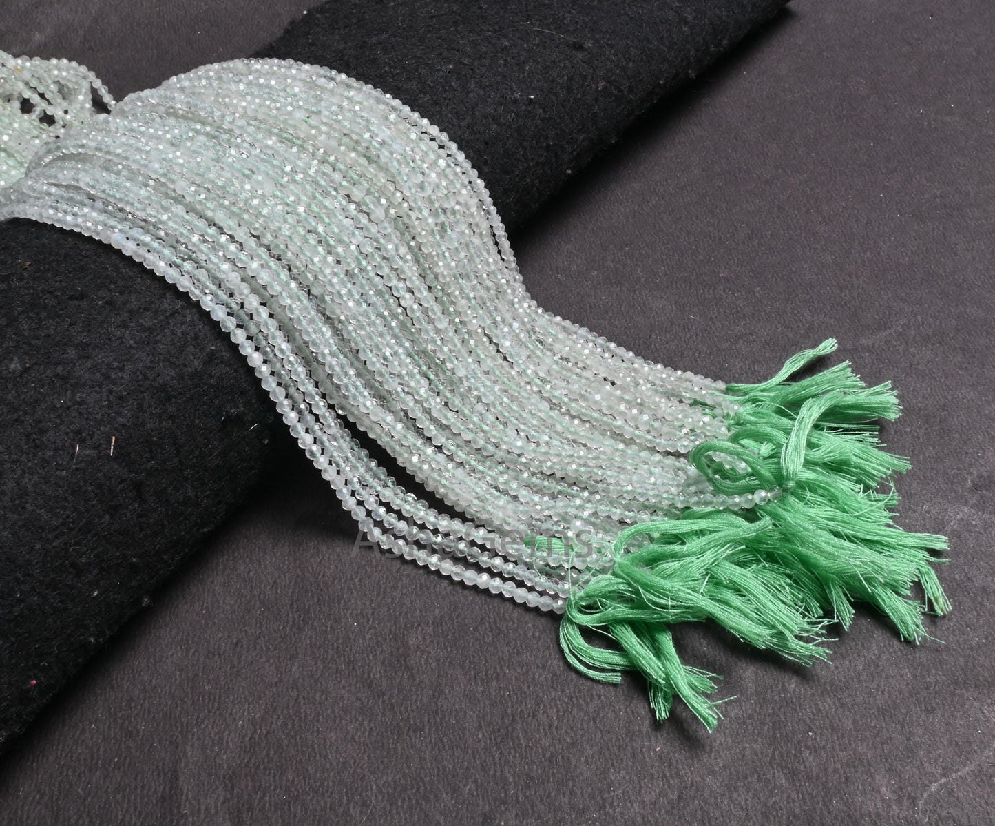 Beautiful Green Amethyst faceted micro cut Rondelle Shape Beads,13" Strand Natural Green Amethyst machine Cut Gemstone Loose Beads Jewelry