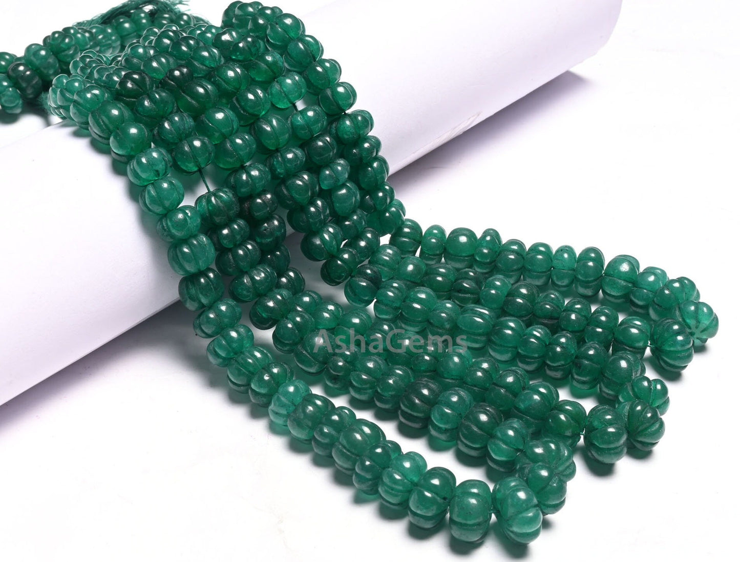 16"Strand Green Quartz Carved Pumpkin Beads, Quartz Carving Watermelon Gemstone Beads,Fine Green Quartz Handmade carve Rondelle Bead Jewelry