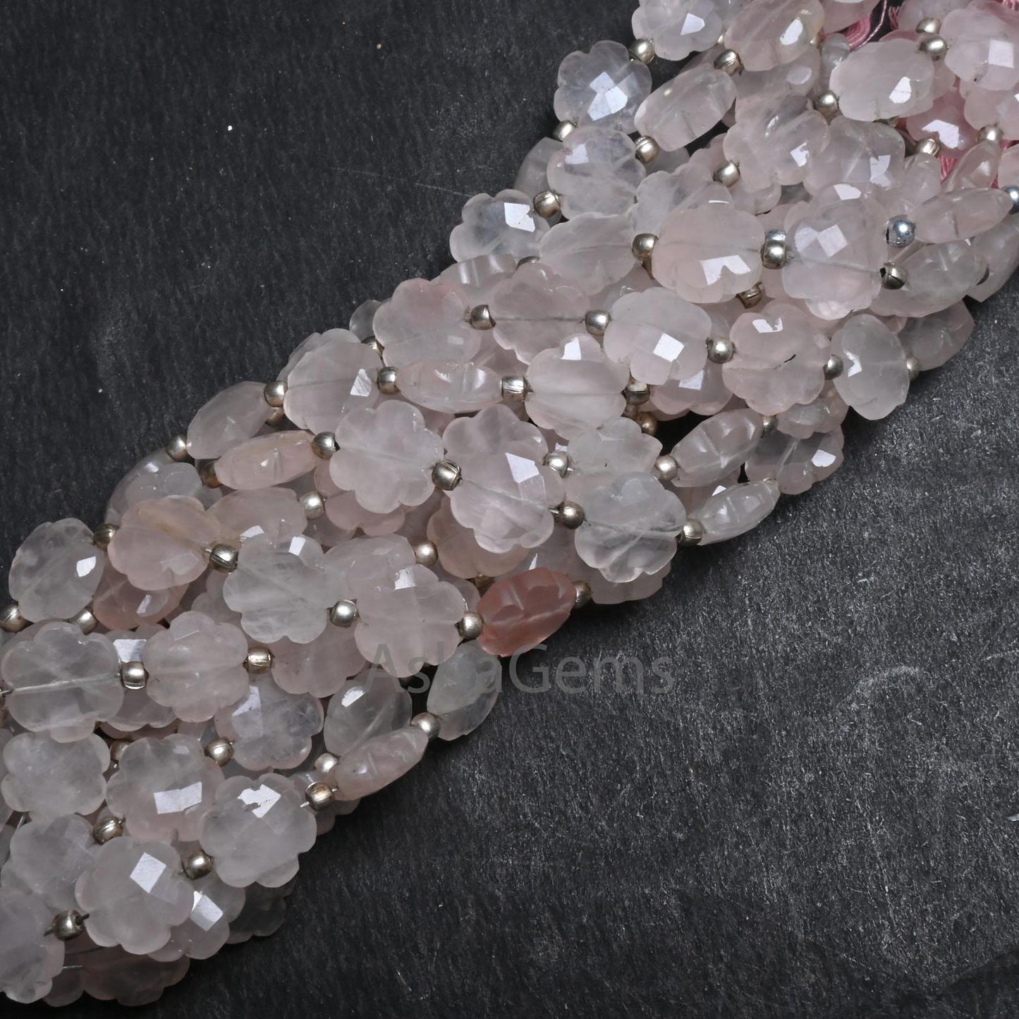 Beautiful Pink Rose Quartz fancy Daisy Flower Shape Carving Beads, Fine Natural Rose Quartz faceted Carve Flower Gemstone Beads Jewelry SALE