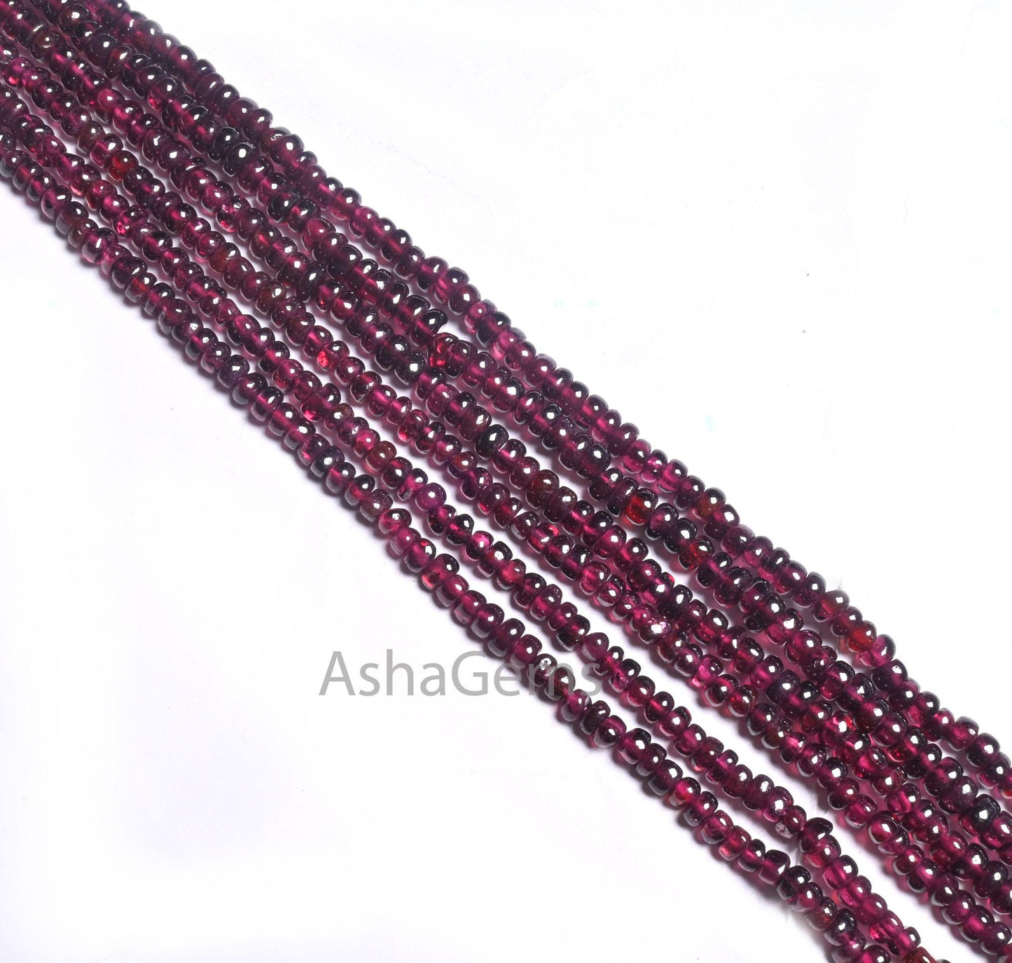 12.5" Natural Garnet Smooth Gemstone Tiny Beads, Beautiful Red Garnet Plain Handmade Uneven Rondelle Shape Beads, Garnet Bead Jewelry making (AG 12320)