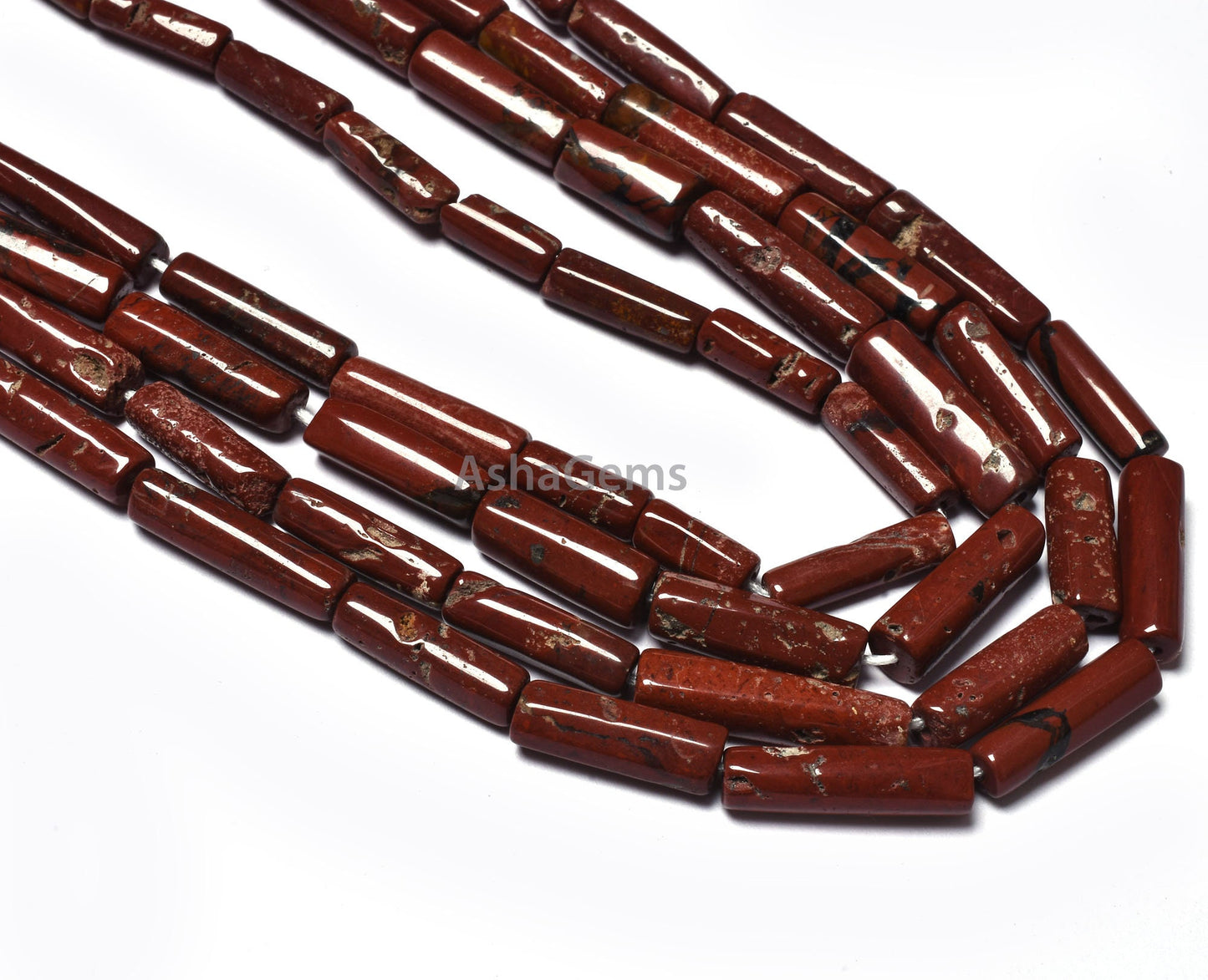 Natural Red Jasper Pipe Shape Gemstone Beads Beautiful Red Jasper Smooth Handmade Tube Shape Briolette Beads For Jewelry Making Crafts SALE