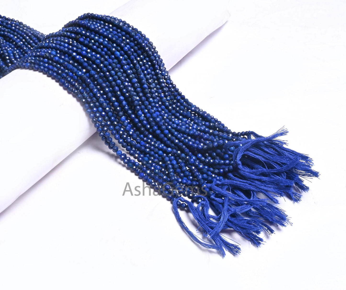 13" Beautiful Natural Blue Lapis Micro Cut Roundelle Gemstone Beads,3.5 mm AAA Quality Lapis Lazuli Faceted Beads Jewelry Making Lapis beads