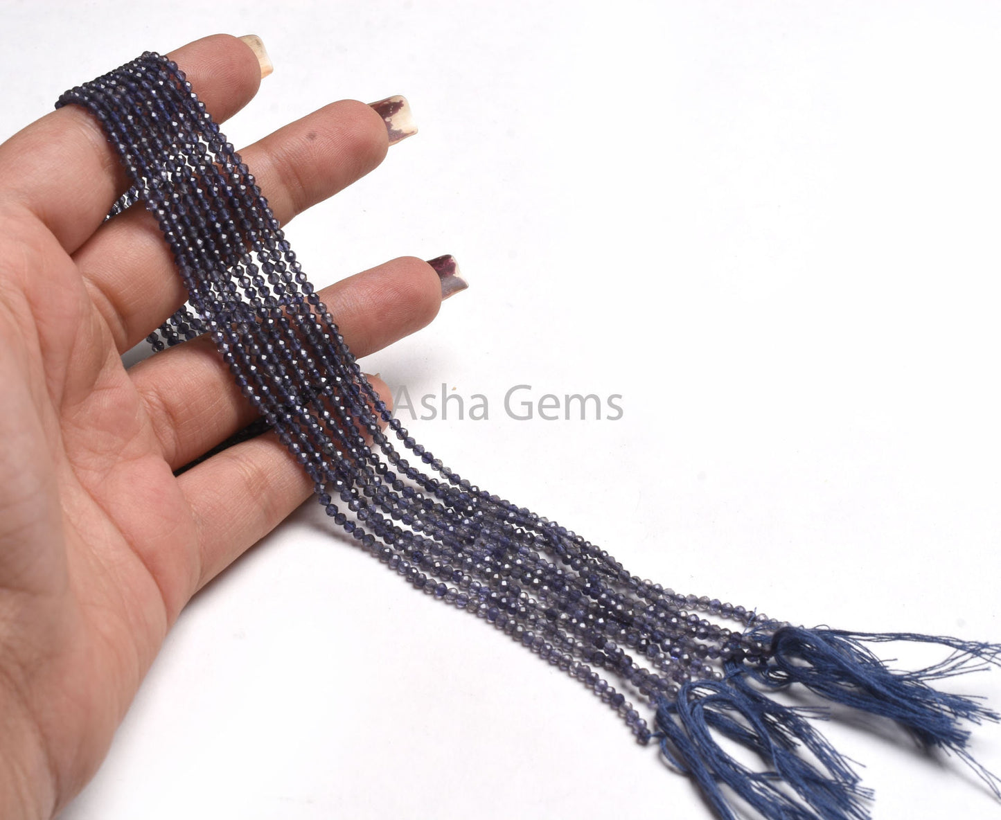 2.5 mm Natural Blue Iolite Micro Cut Faceted Rondelle Beads,13" Strand AAA Quality Iolite Machine Cut Beads, Iolite Bead Jewelry Craft SALE
