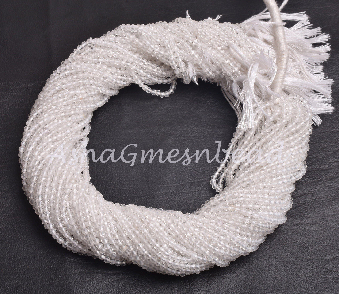 Beautiful White Natural Crystal Quartz Micro Cut Beads 2.2 mm AAA Quality Clear Crystal Faceted Rondelle Machine Cut Gemstone Bead Jewelry