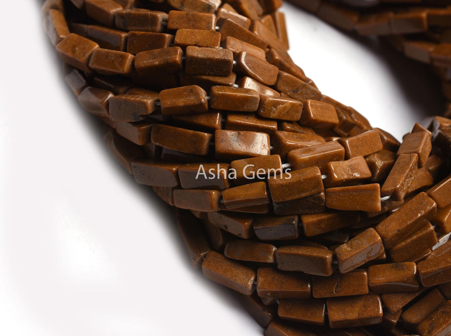 Beautiful Brown Jasper Rectangle Shape Gemstone Beads,13"natural Jasper Smooth Handmade Fancy Straight Drill Bead Jewelry Making Craft SALE
