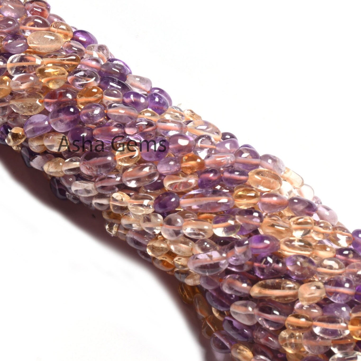 Beautiful Ametrine Smooth Nugget Shape Gemstone Loose Beads,5-9mm Natural Ametrine Plain Handmade Tiny Pebble Nugget Bead Jewelry Craft SALE