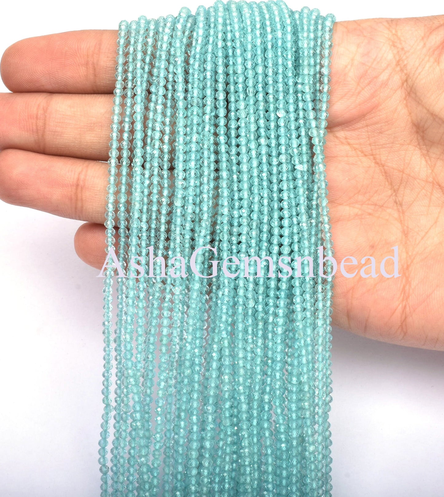 13"Strand Natural AAA Sky Apatite Micro Cut Rondelle Faceted Gemstone Beads 2 mm Sky Apatite Machine Cut Beads Apatite Bead For Jewelry SALE