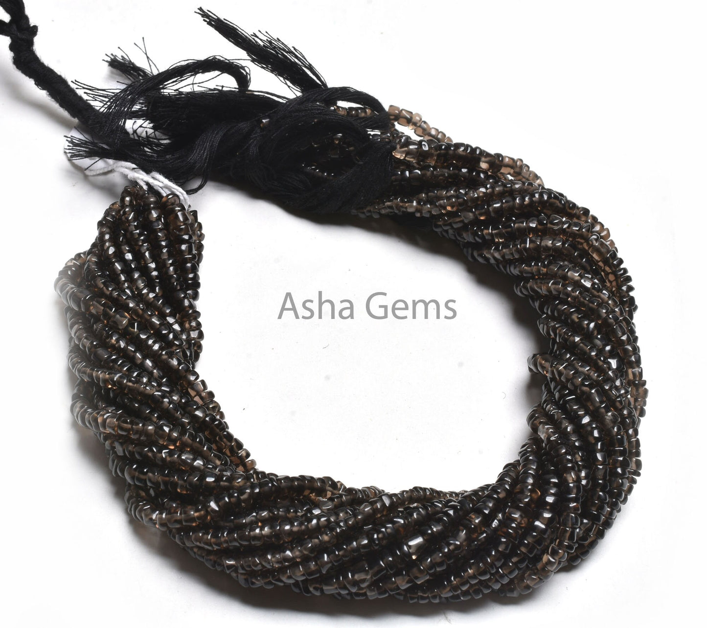 Natural Smoky Smooth Handmade Uneven Tyre Shape Beads,12"std Black Smoky Quartz Beads, Smoky Smooth Gemstone Beads Jewelry Making Craft Sale
