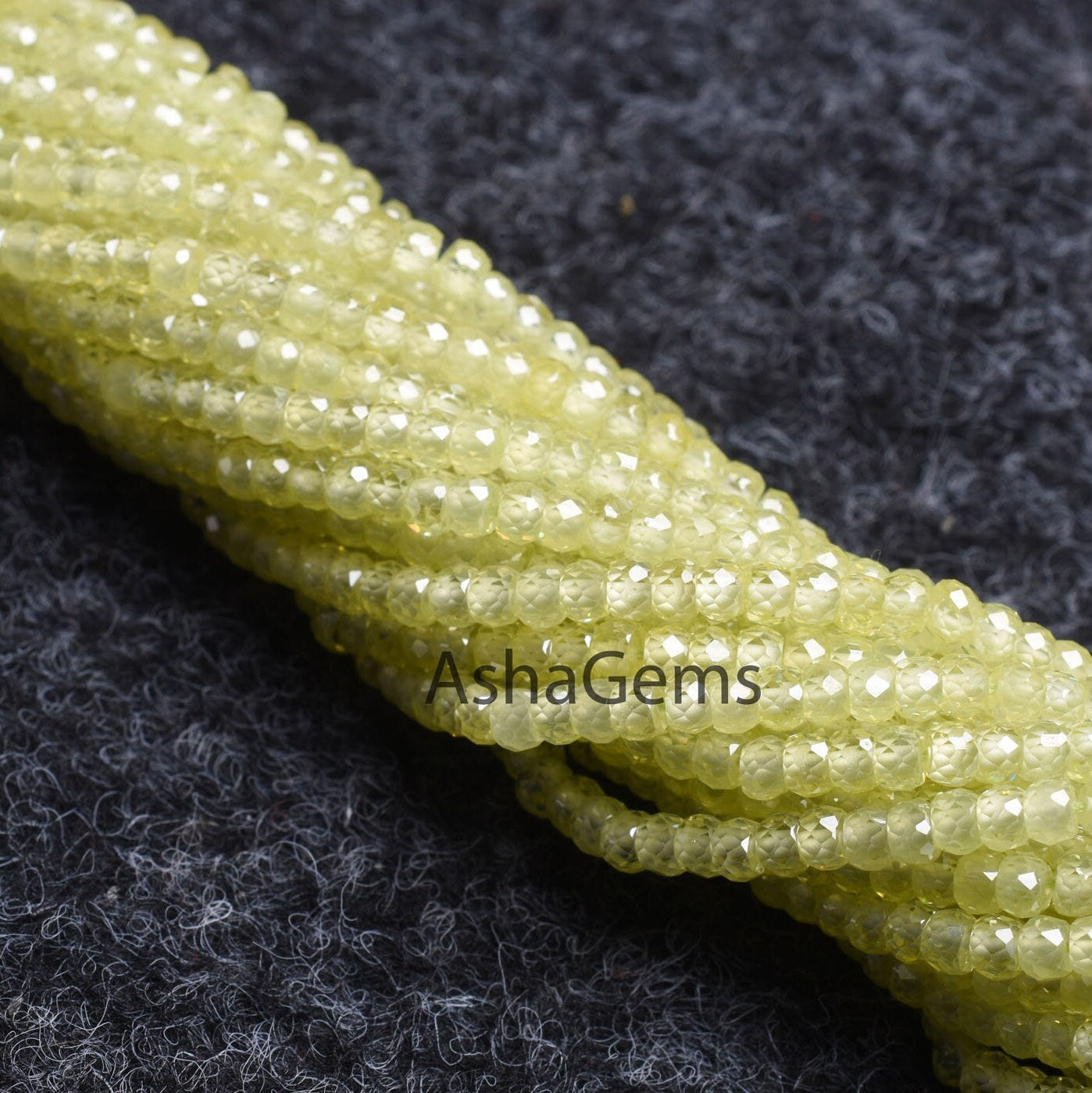 Beautiful Light Green Zircon Micro Faceted Gemstone Beads 3 mm, AAA Cubic Zircon Bead, Pistachios green Machine Cut Beads,13" Strand Jewelry