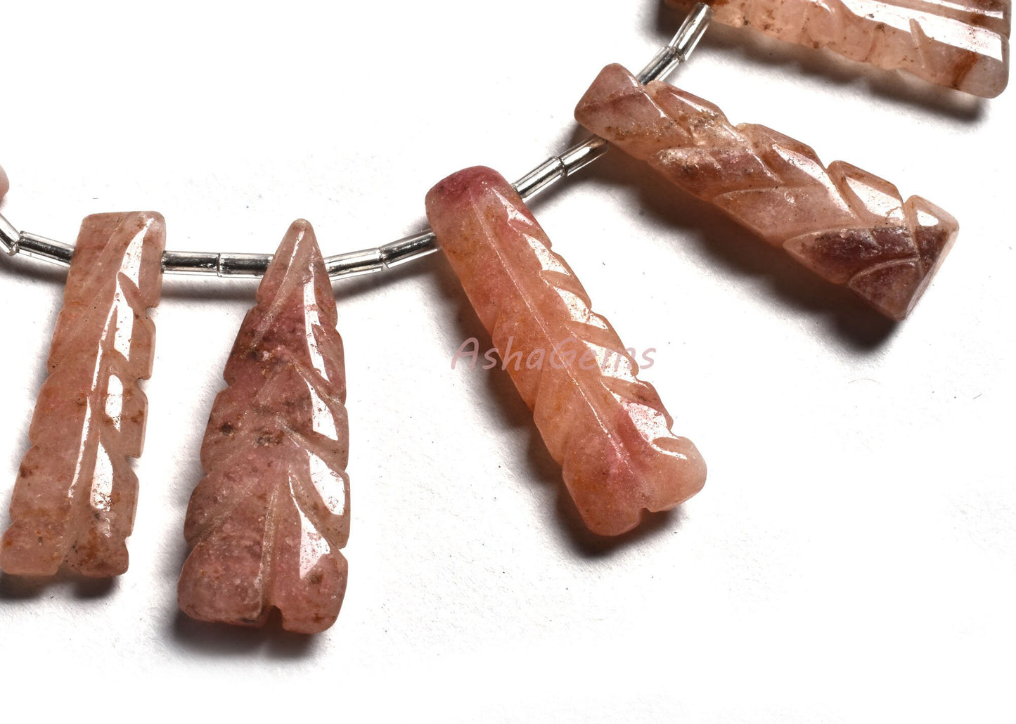 Beautiful red Strawberry Fancy Carving Beads,5.5" Strand Strawberry long Stick Fancy Carved Gemstone Beads For Jewelry Making Craft SALE