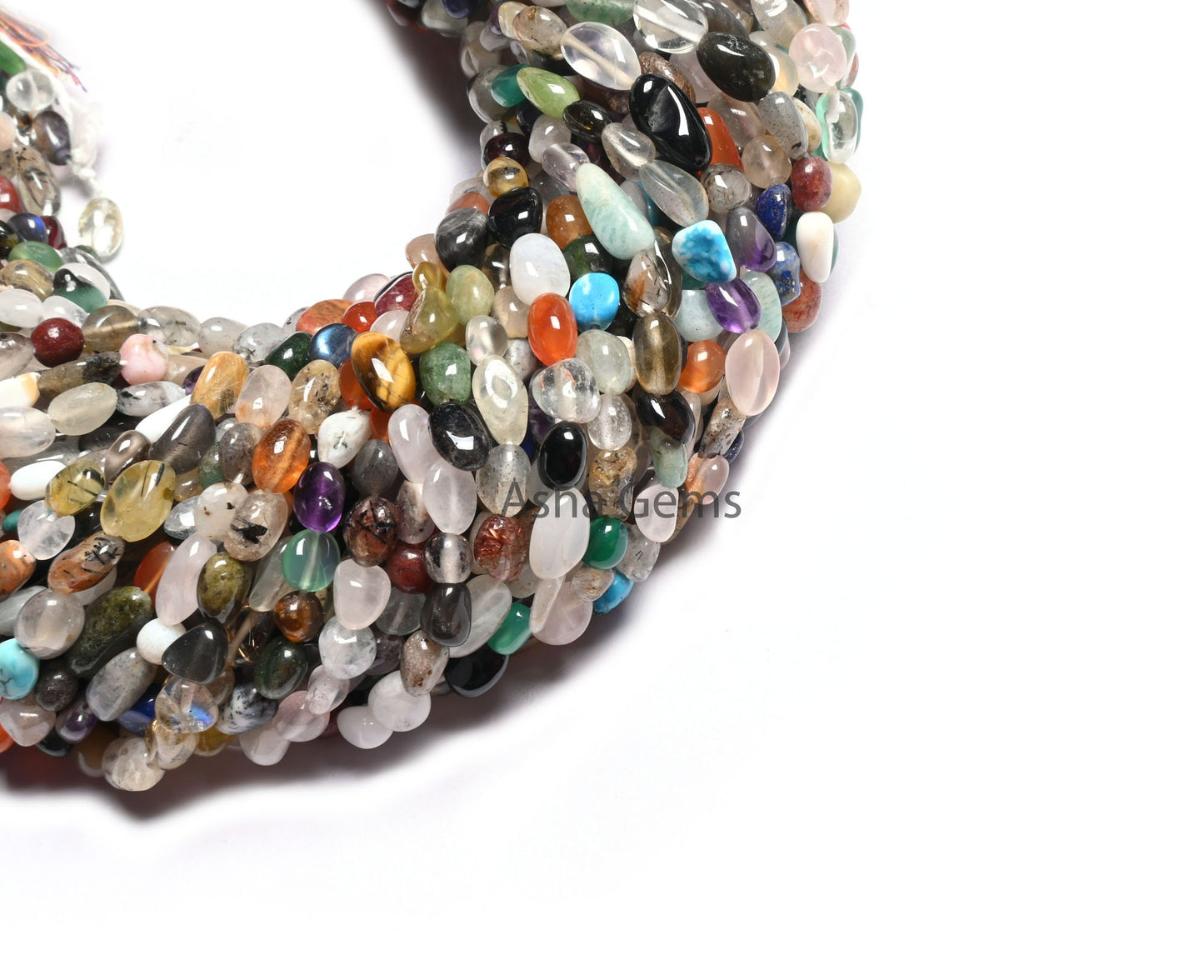 Beautiful Multi Disco Smooth Nugget Shape Gemstone Loose Beads, Multi Color Nuggets Beads, Disco Smooth Tumble Beads For Jewelry Crafts SALE (AG 22272)