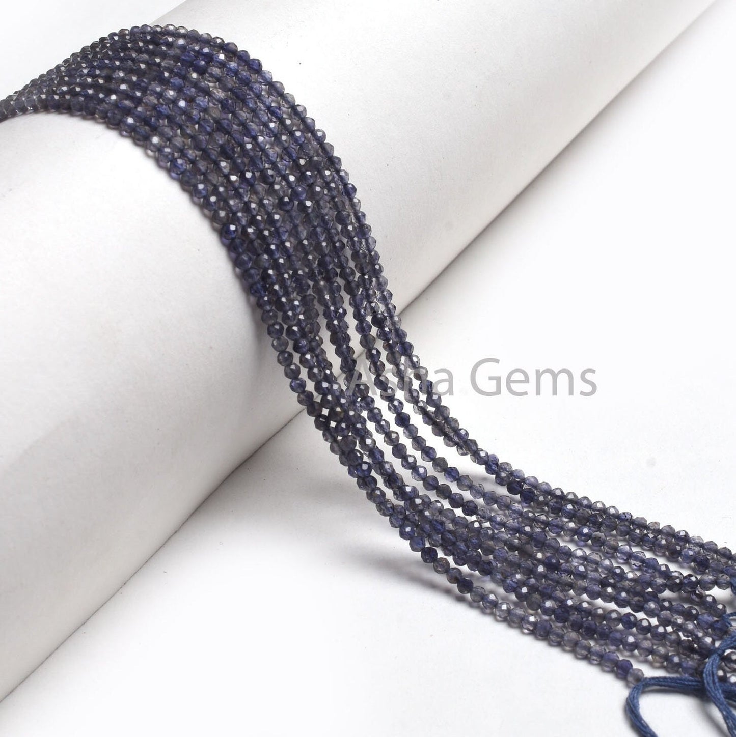 2.5 mm Natural Blue Iolite Micro Cut Faceted Rondelle Beads,13" Strand AAA Quality Iolite Machine Cut Beads, Iolite Bead Jewelry Craft SALE