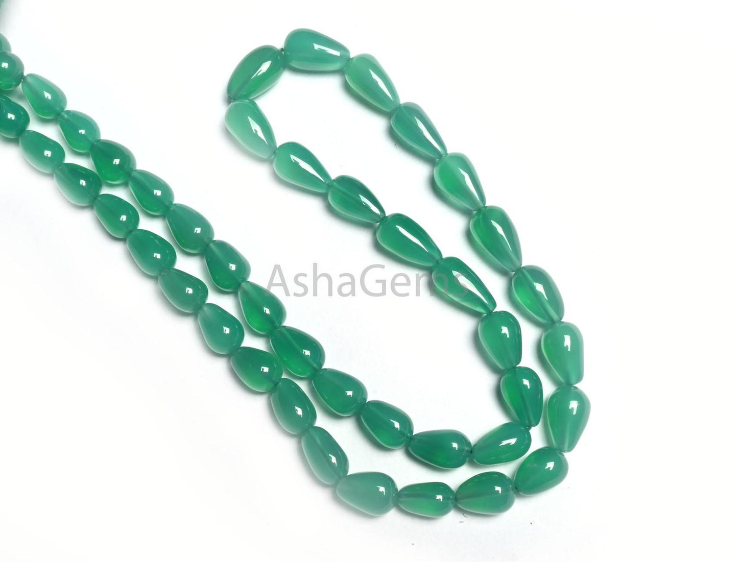 Fine Green Onyx Smooth Drop Gemstone loose Beads, Onyx Plain Handmade Teardrop Straight Drill Beads Green Onyx Beads Jewelry Handicraft SALE