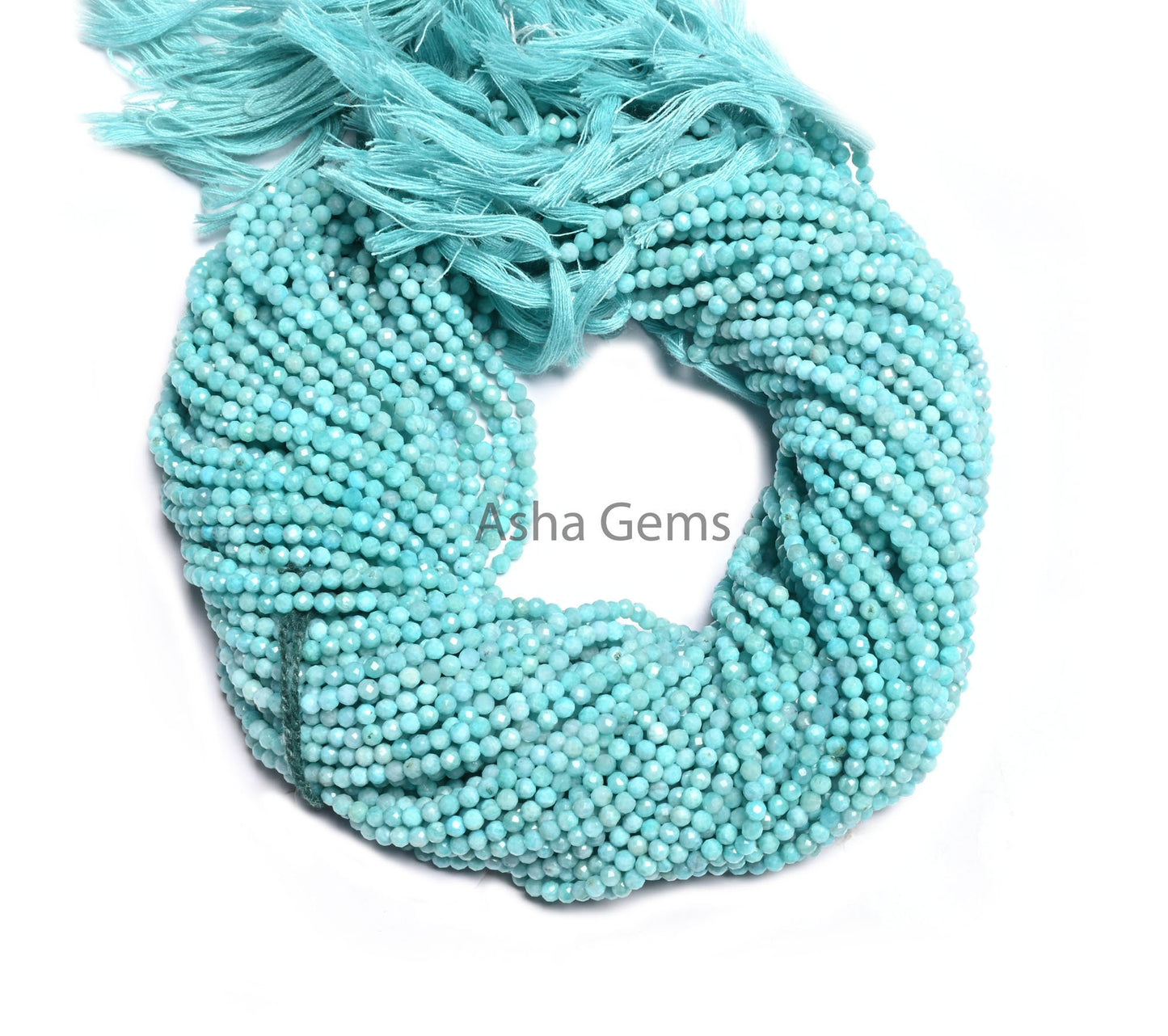 3 mm Beautiful Blue Amazonite Micro Cut Faceted Rondelle Beads Natural Amazonite Machine Cut Beads,13" Fine Amazonite Beads Jewelry Crafts