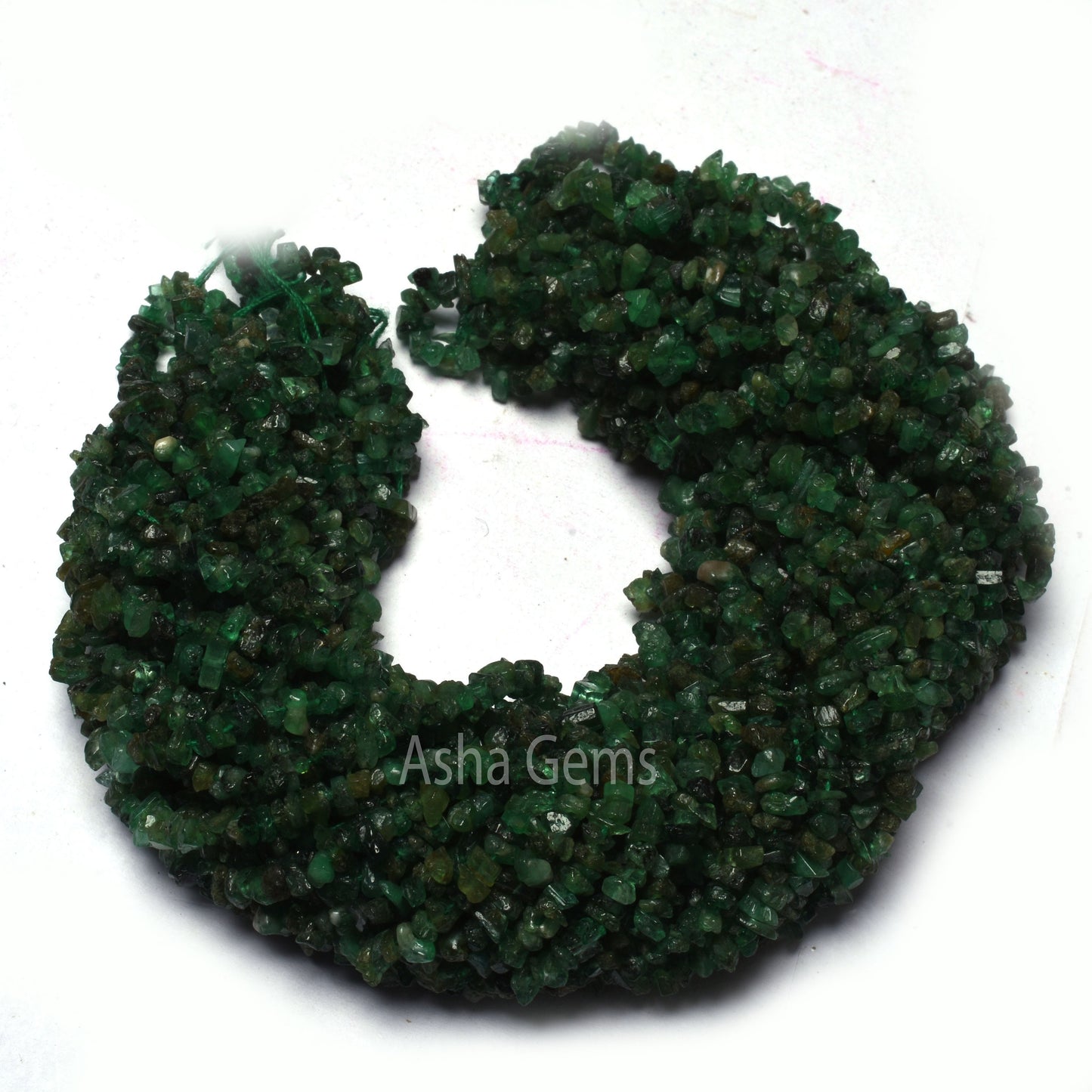 Green Emerald Uncut chip Beads,16" Strand Natural emerald Smooth raw rough Gemstone Uneven Beads small size Emerald Beads Jewelry Necklace