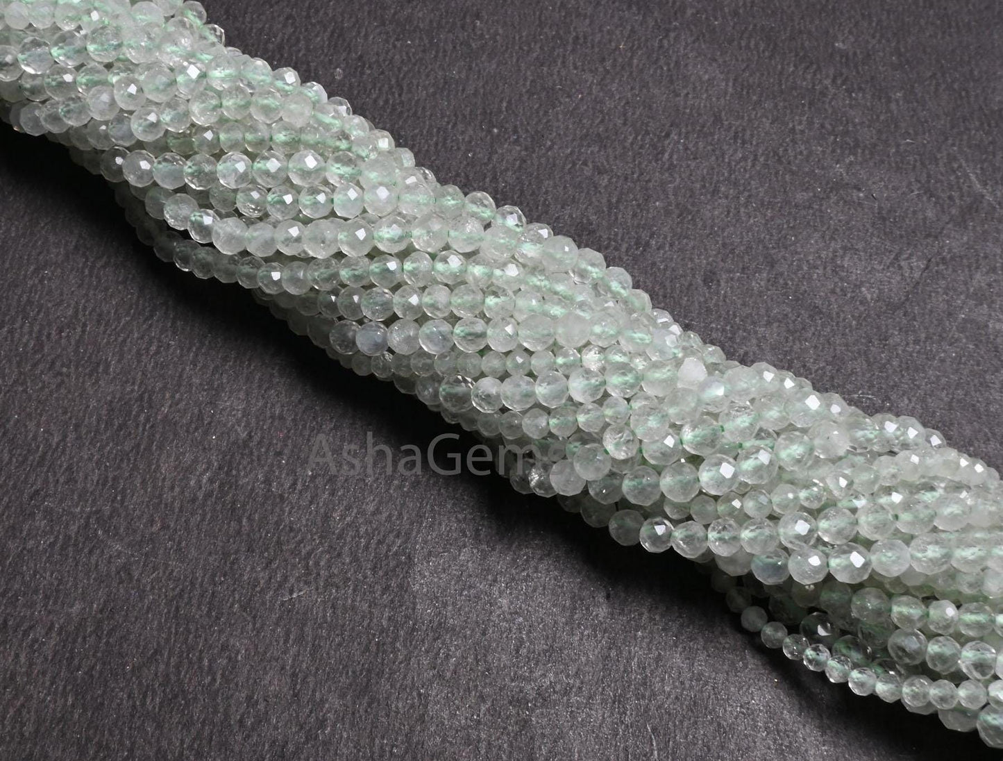 Beautiful Green Amethyst Micro Cut Rondelle Beads,13"Natural Green Amethyst Machine Cut Faceted Gemstone Amethyst Bead Jewelry Necklace SALE