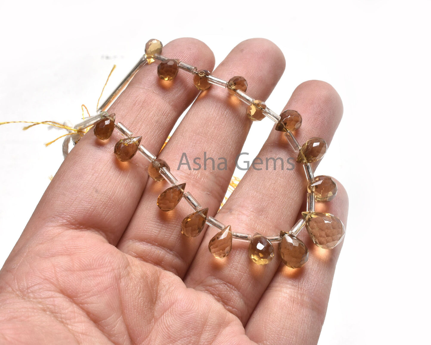 Citrine Quartz Faceted Drops Shape Gemstone Beads, 5x7-9x12 mm Natural Yellow Citrine Teardrop Side Drill Briolette Bead Jewelry Craft SALE
