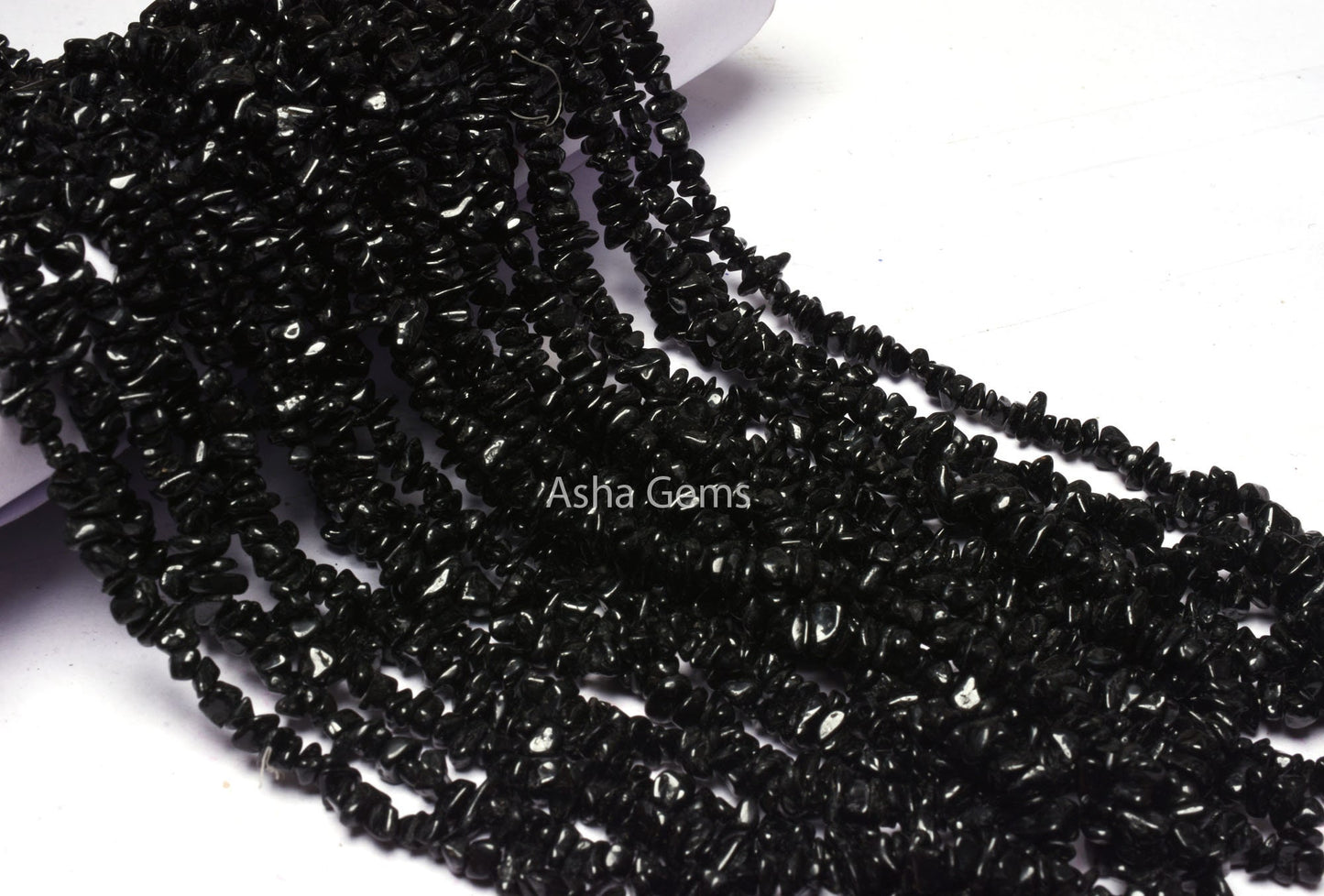 34"Strand Natural Black Spinel Uncut Chips Beads Gemstone Black Spinal Raw Rough Nugget Beads, Spinel Beads Uneven Uncut Chip Jewelry Crafts