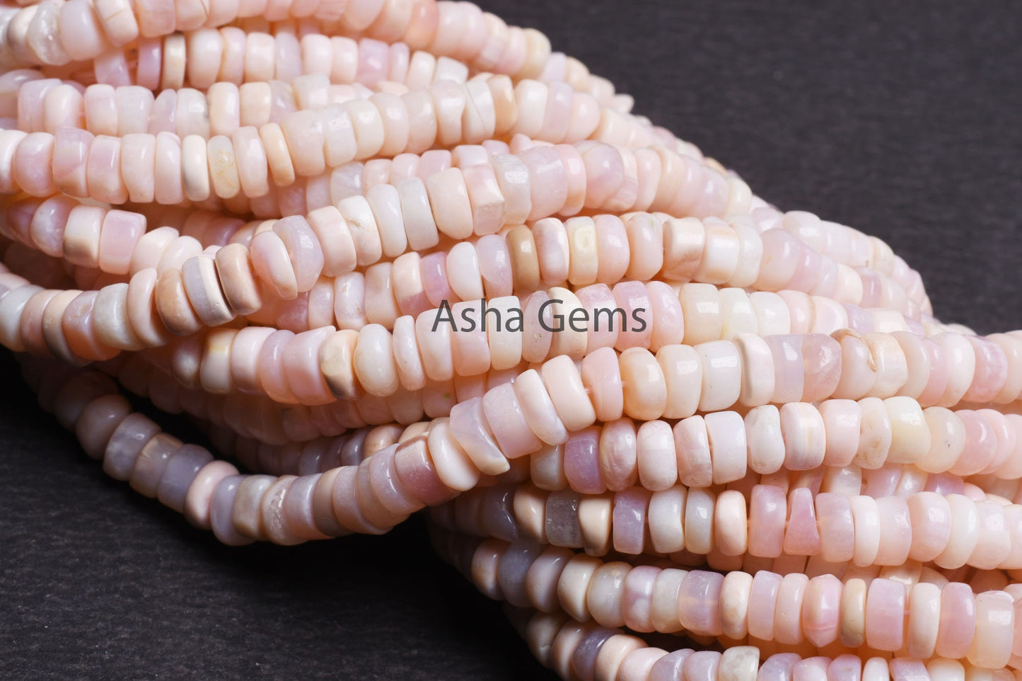 Pretty Pink Opal Wheel Shape Beads, Shaded Pink Opal Smooth Uneven Tyre Gemstone Handmade Beads, Pink Opal Beads Jewelry Making Crafts SALE