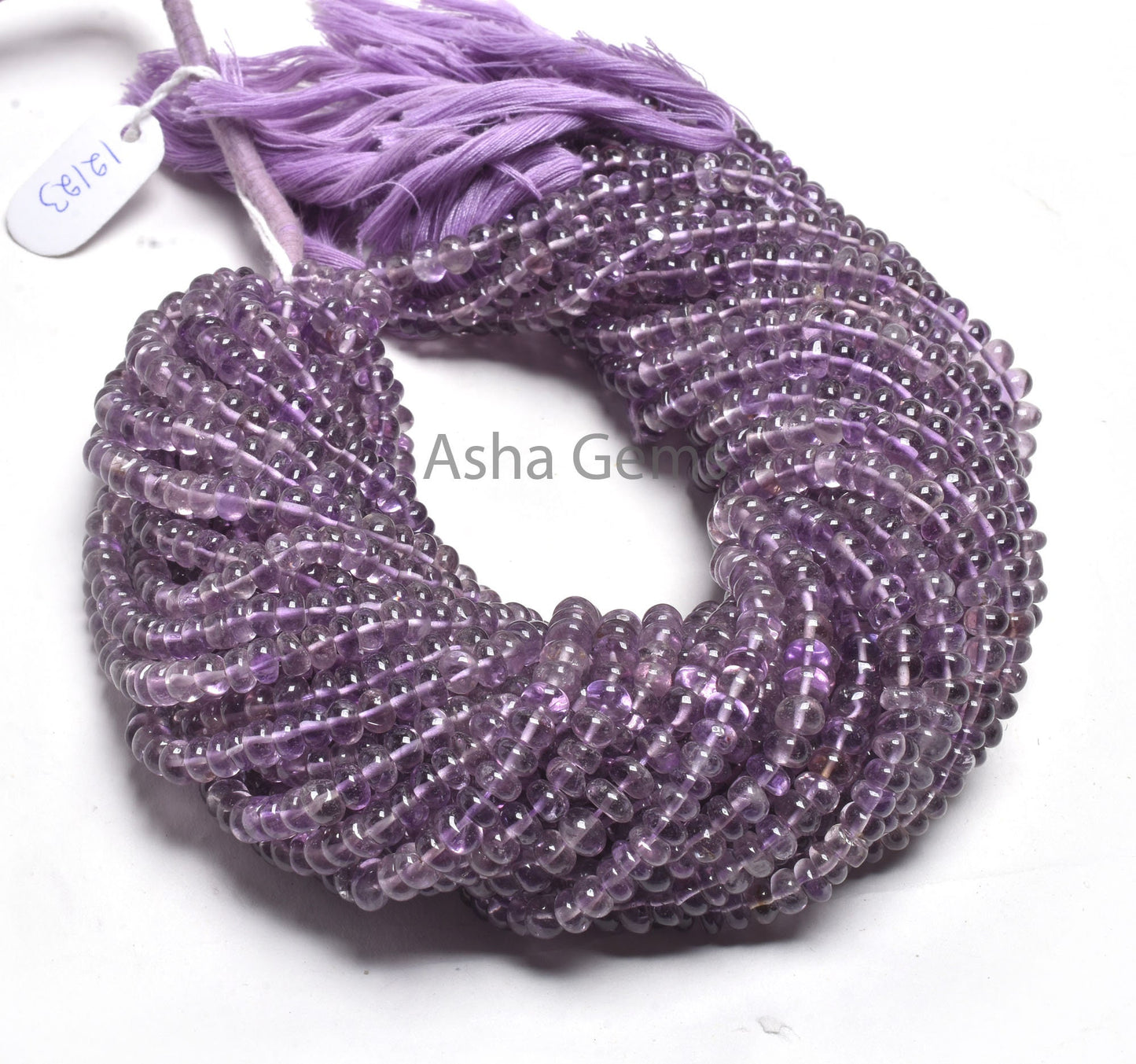 Natural Pink Amethyst Smooth Rondelle Shape Beads,12.5" Strand Pink amethyst Beads, Fine Amethyst Plain Handmade Gemstone Beads Jewelry SALE