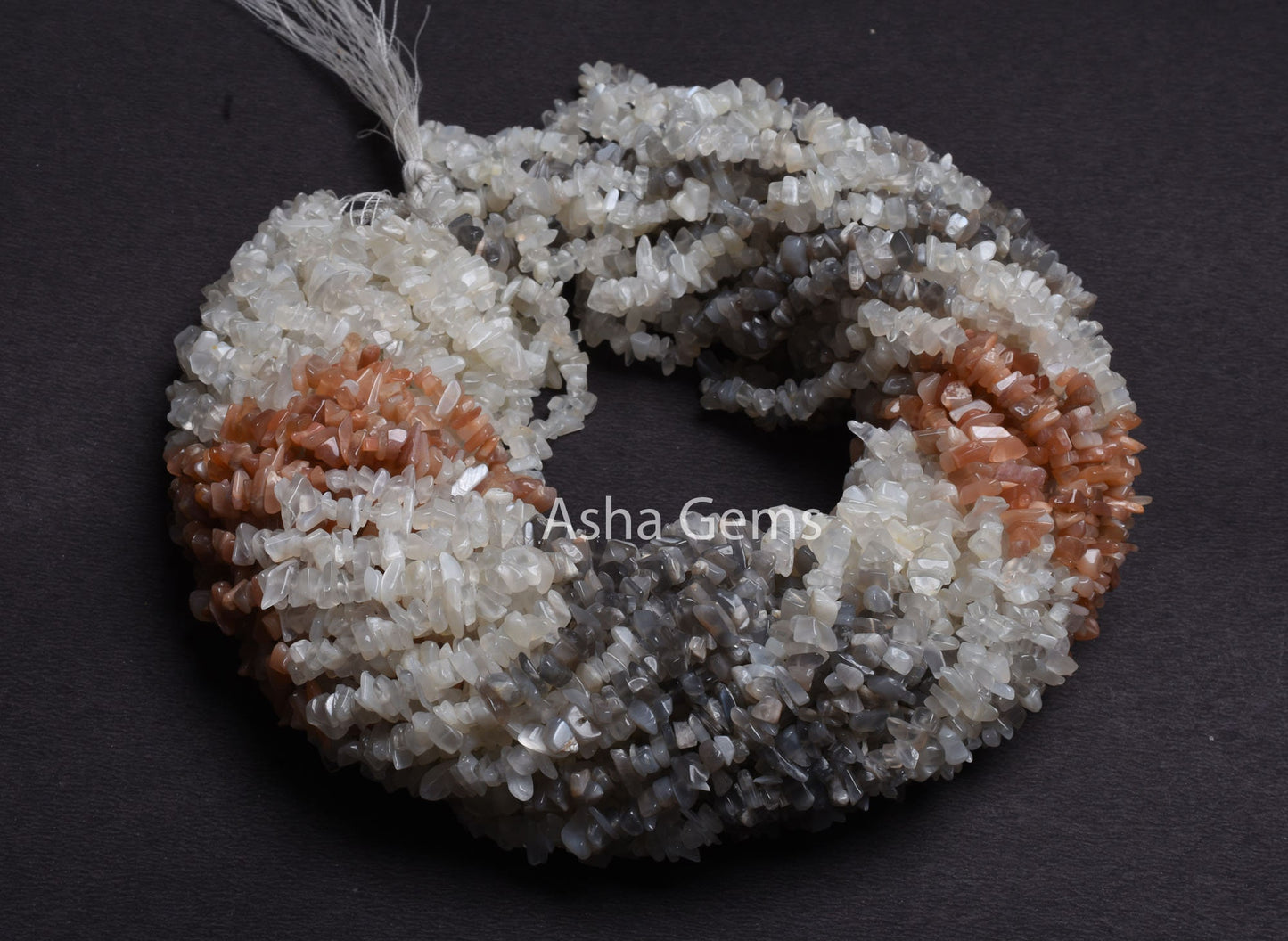 Fine Quality Multi Moonstone Uncut Chips Beads,34"Strand Moonstone Smooth Raw Rough Beads Multi Color Moonstone Gemstone Uncut Chip Jewelry