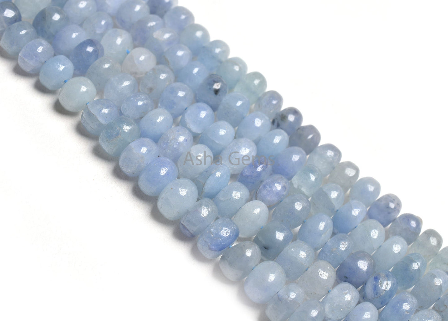Shaded Light Blue Tanzanite Smooth Rondelle Beads, Tanzanite Beads, Tanzanite Plain Handmade Gemstone Beads TZ For Necklace Jewelry Makings