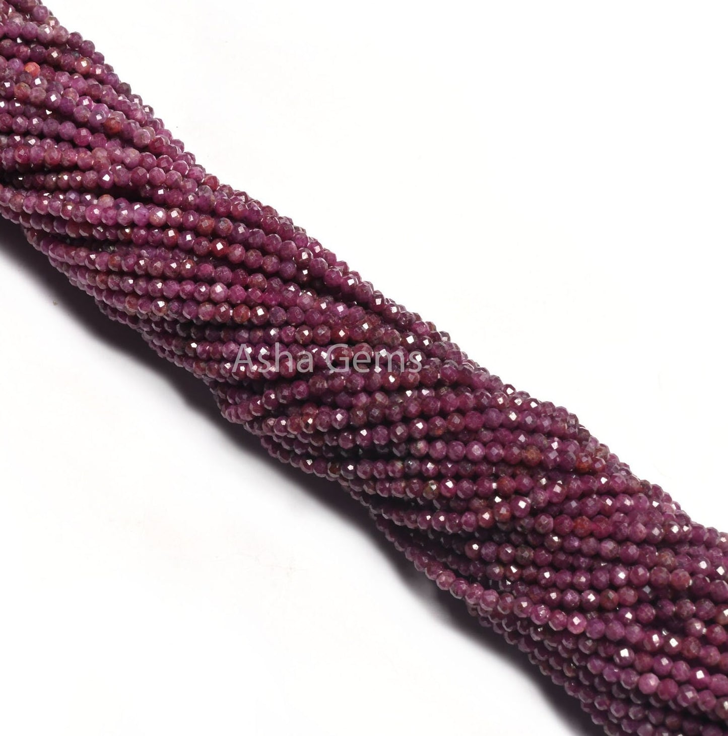 Genuine Red Ruby Micro Cut Faceted Rondelle Shape Tiny Beads,2 mm Shaded Red Ruby machine Cut Gemstone Beads,Fine Ruby Beads Jewelry Crafts