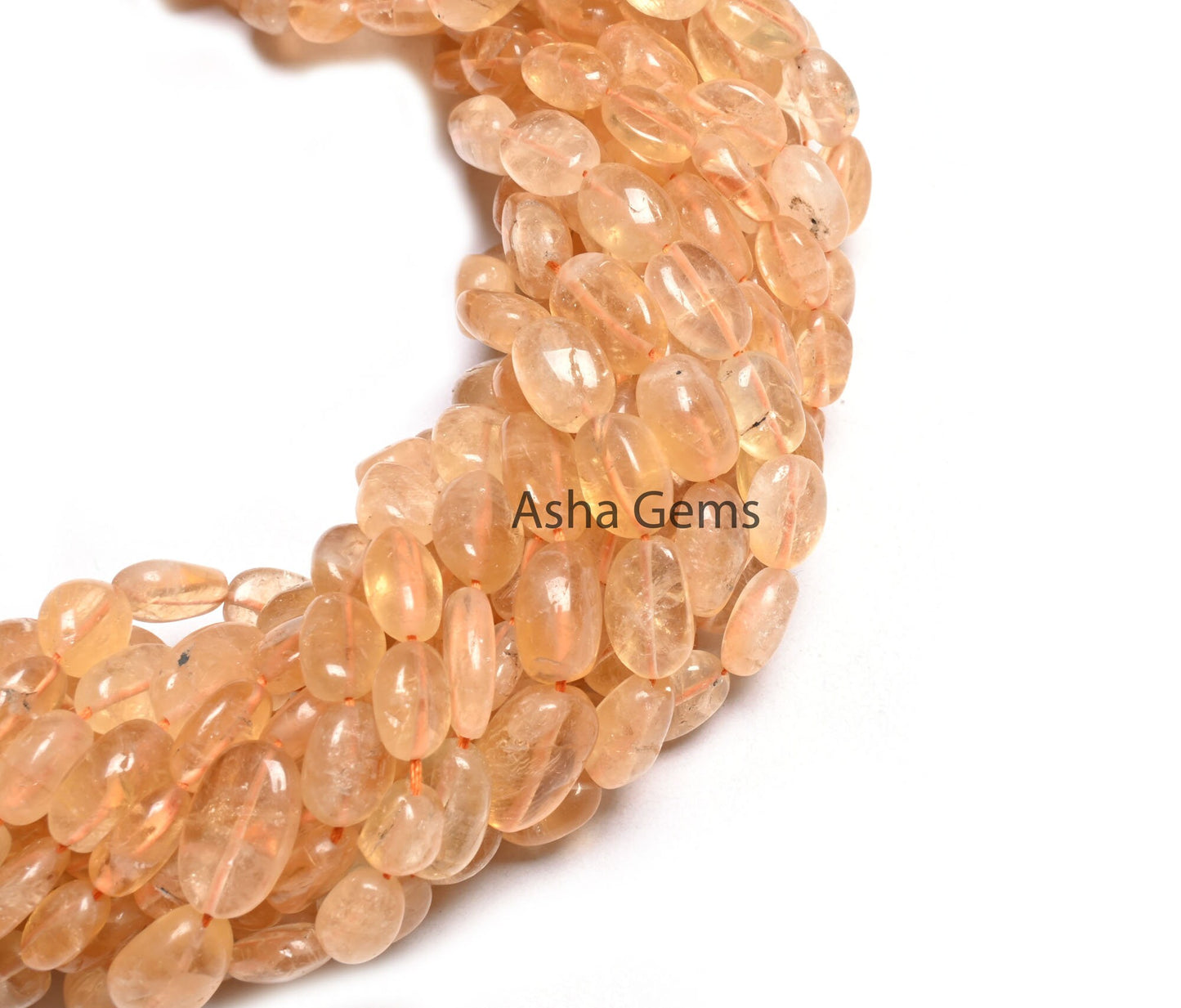 Fine Citrine Smooth Oval Shape Beads,12.5" Strand Natural Yellow Citrine Quartz Plain Handmade Oval Gemstone Loose Beads Jewelry Crafts SALE